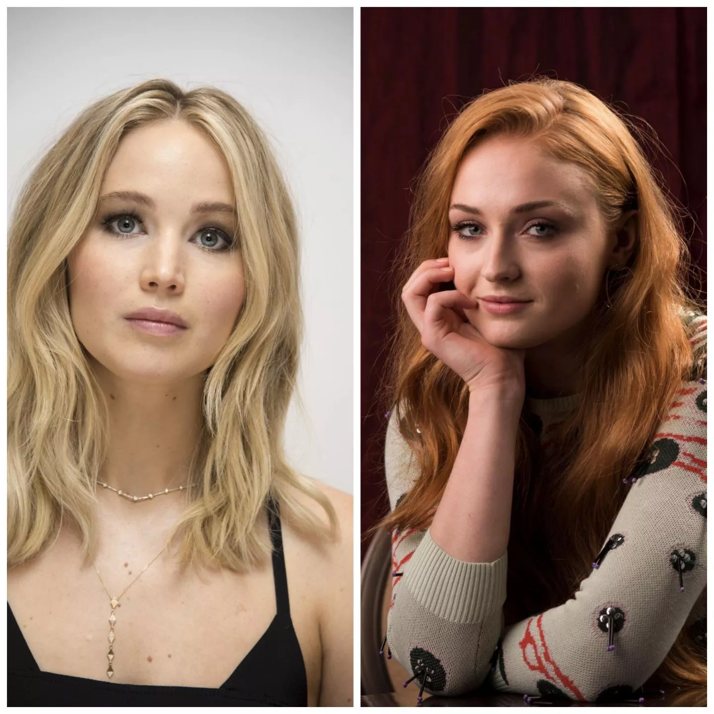 Very horny for Jennifer Lawrence and Sophie Turner and really need some help