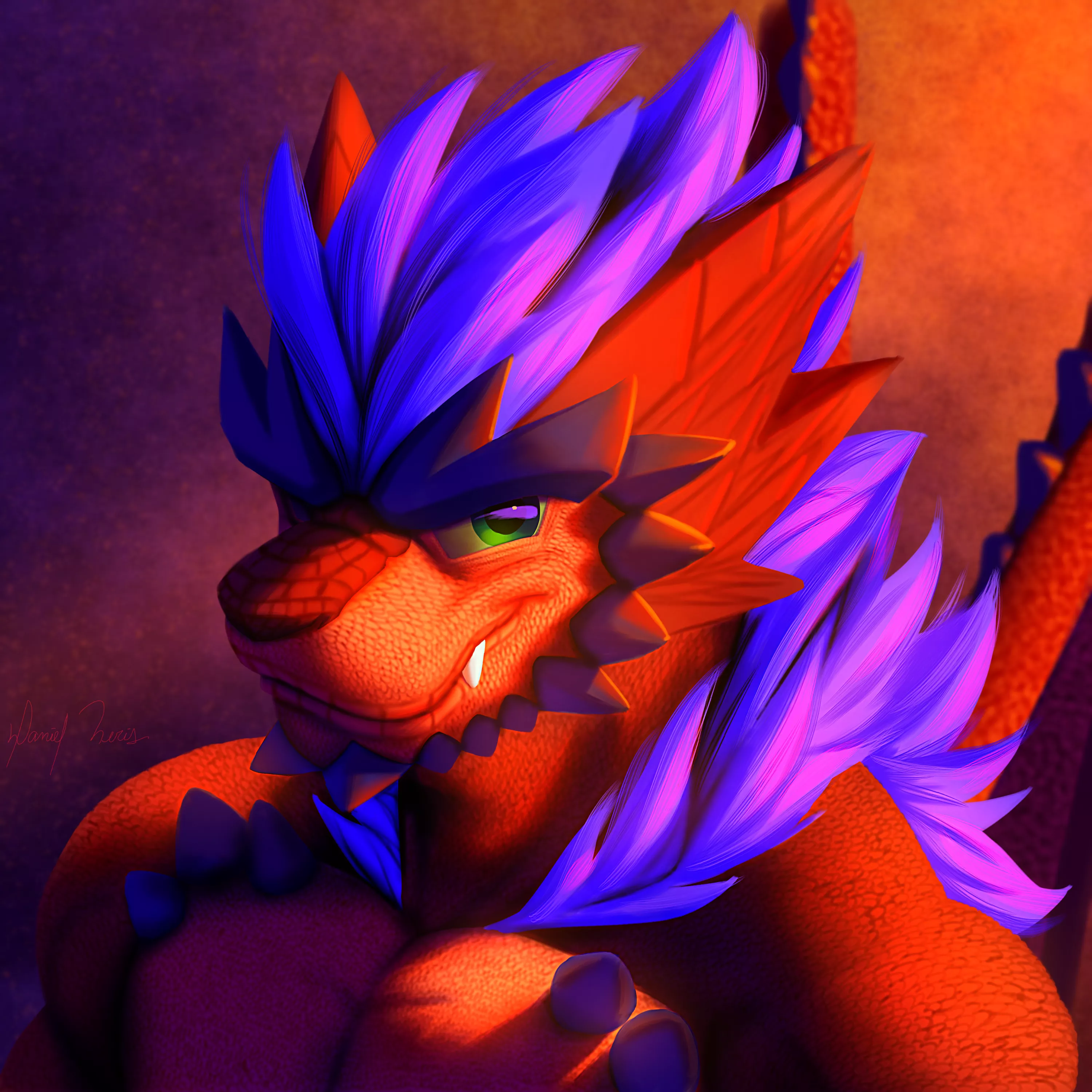 Volcano Red Dragon! (art by me)