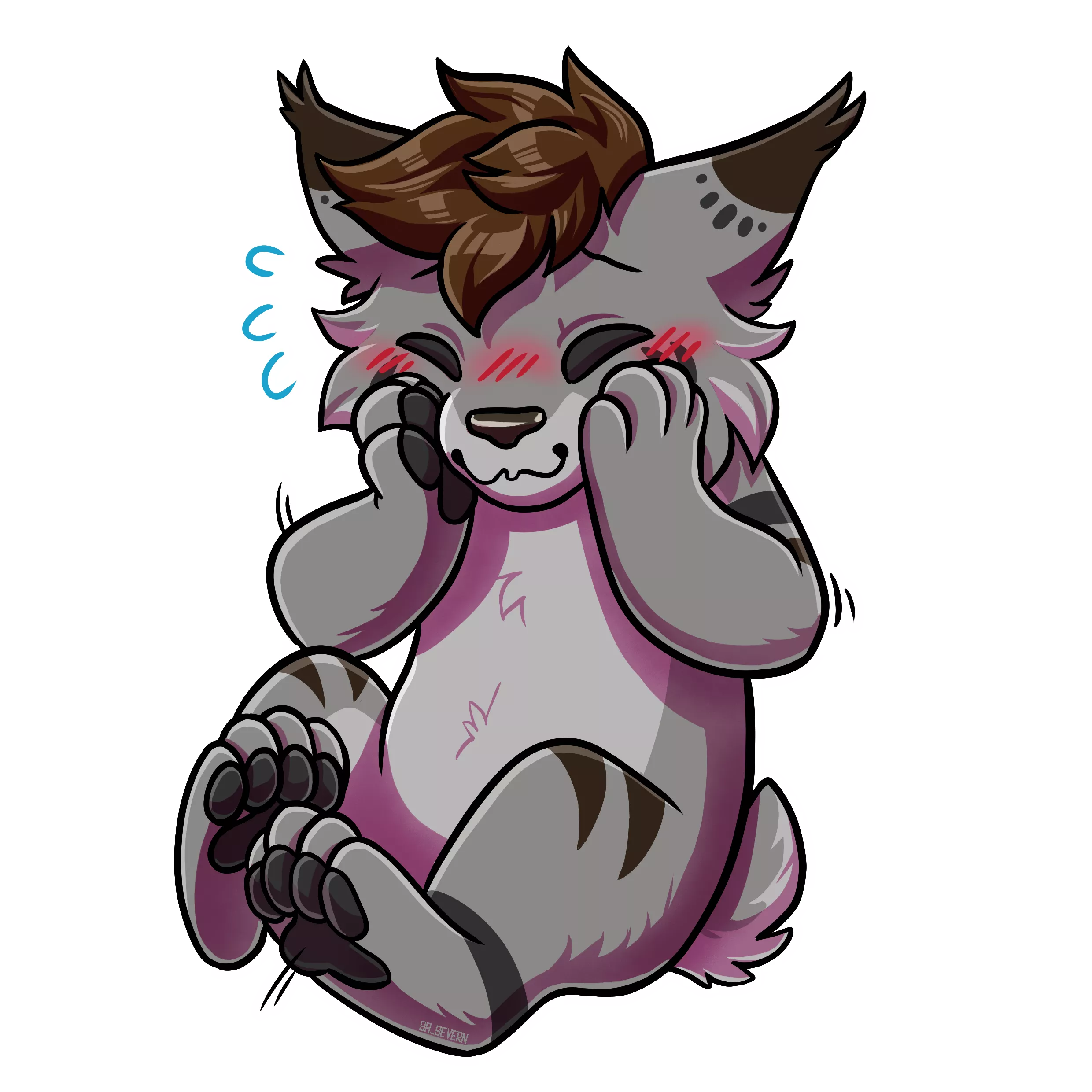 >//w//< Here's a flustered @RimeLynx, now it's pocketable!! (art by me @Sa_Severn on twitter)