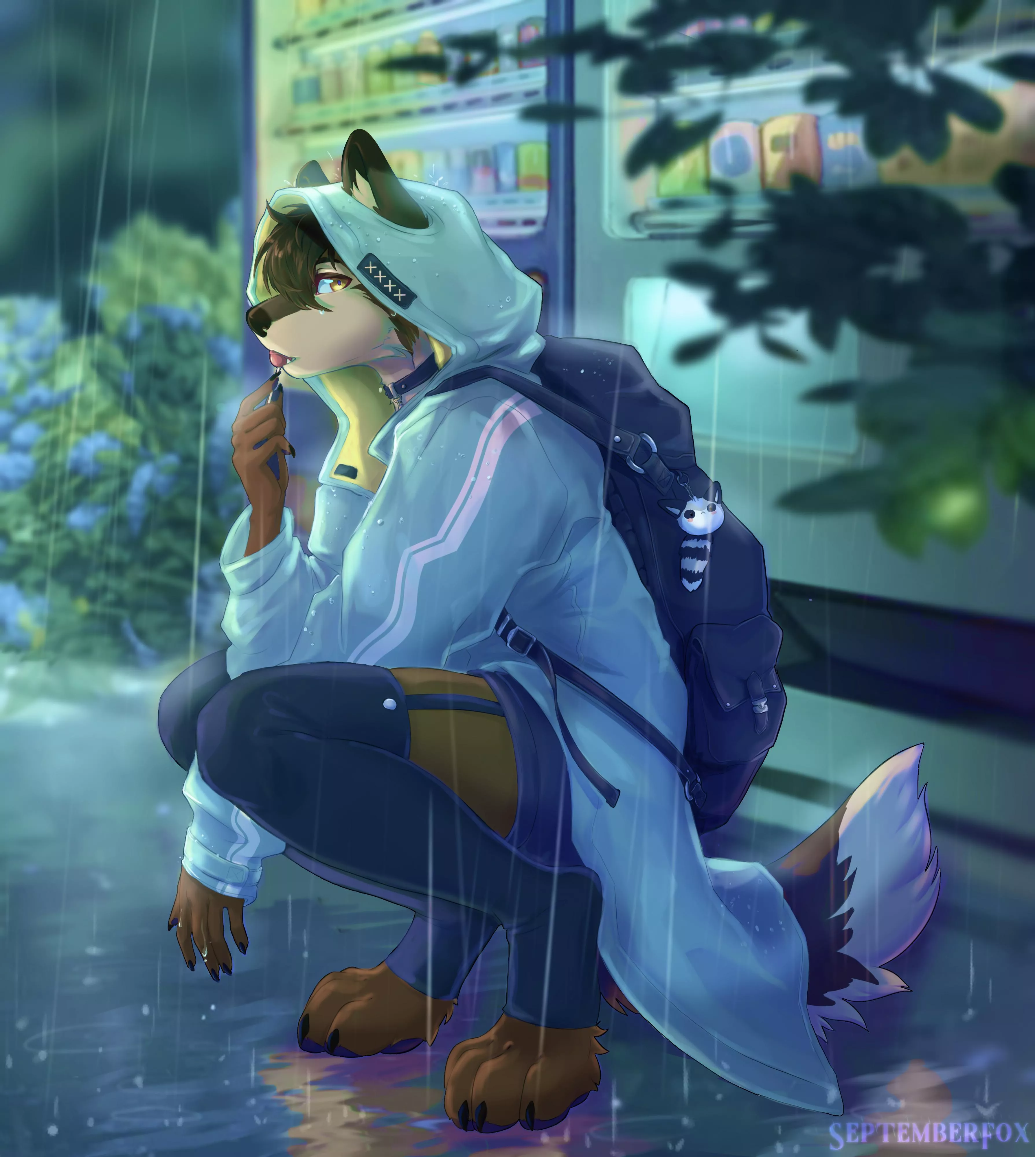 Waiting in the rain (by me @september_foxx on Twitter)