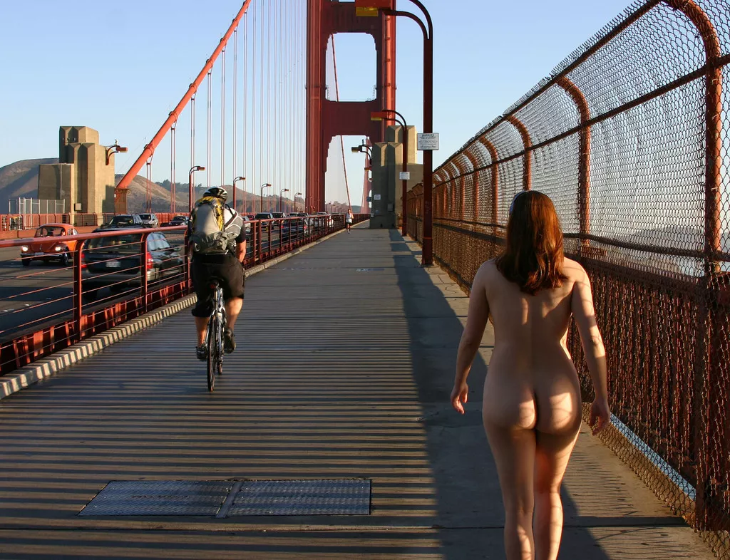 Walking across the Golden Gate Bridge