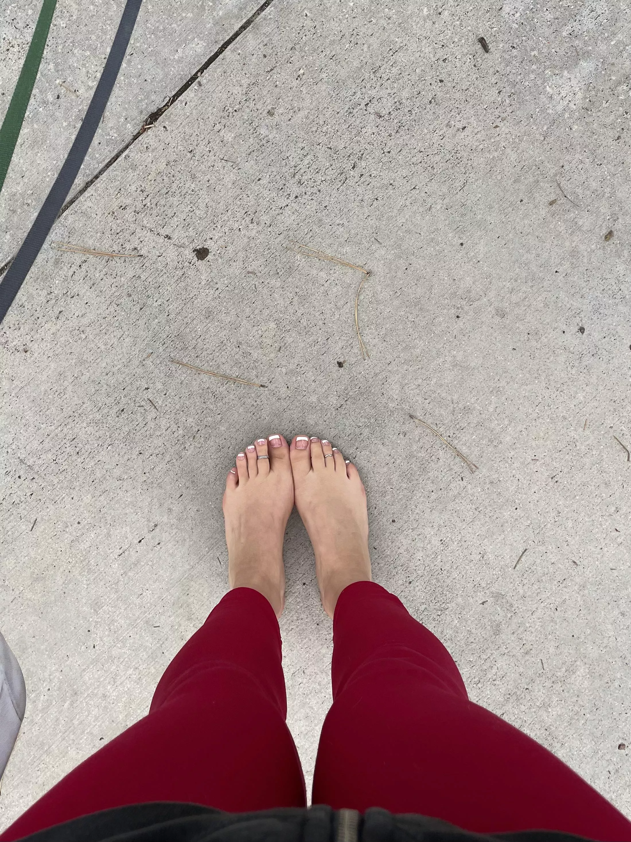 Walking the dogs barefoot today! if you saw me would you cum say hi? :)