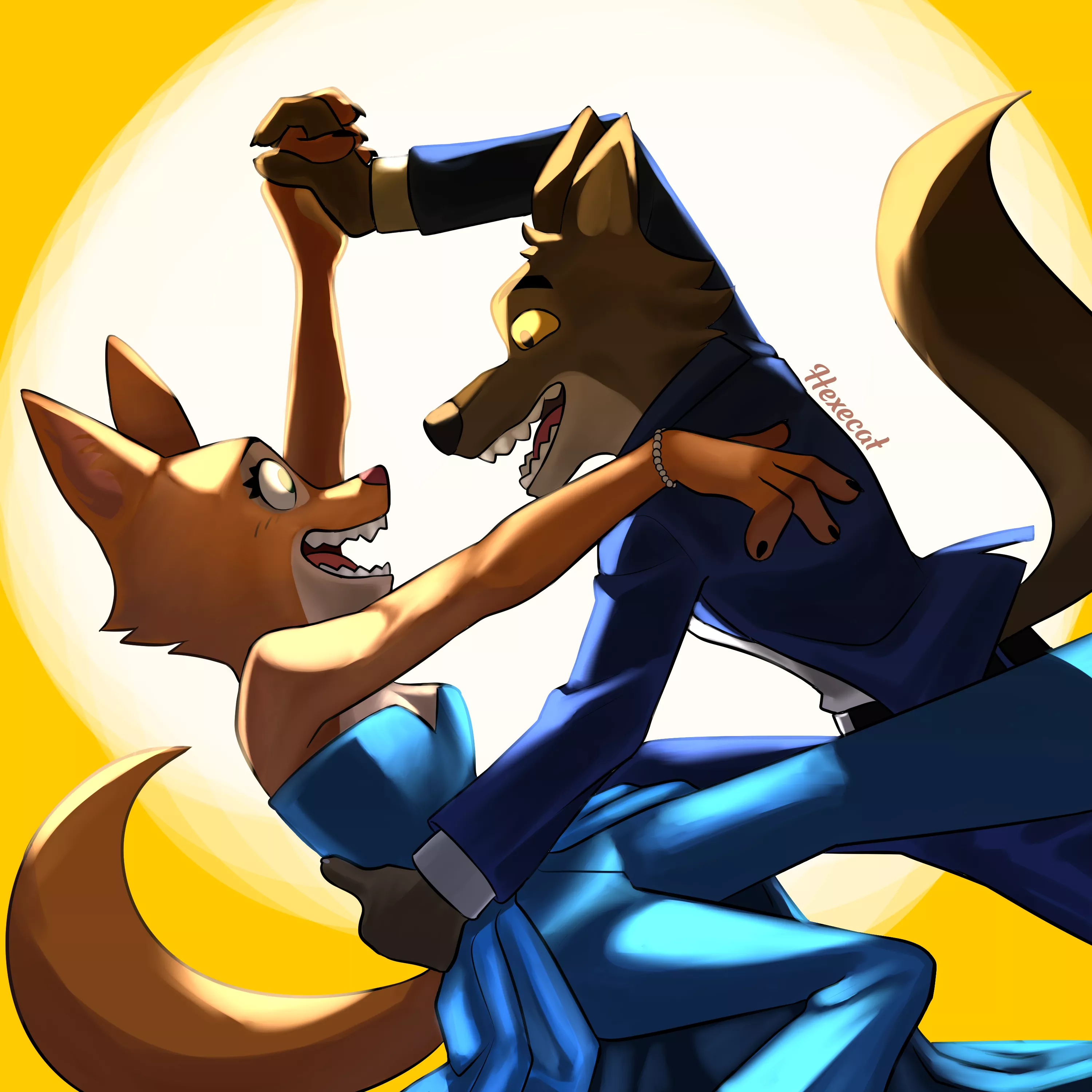 Wanna Dance Good Boy? Art by me (Twitter: @Hexe_Cat)