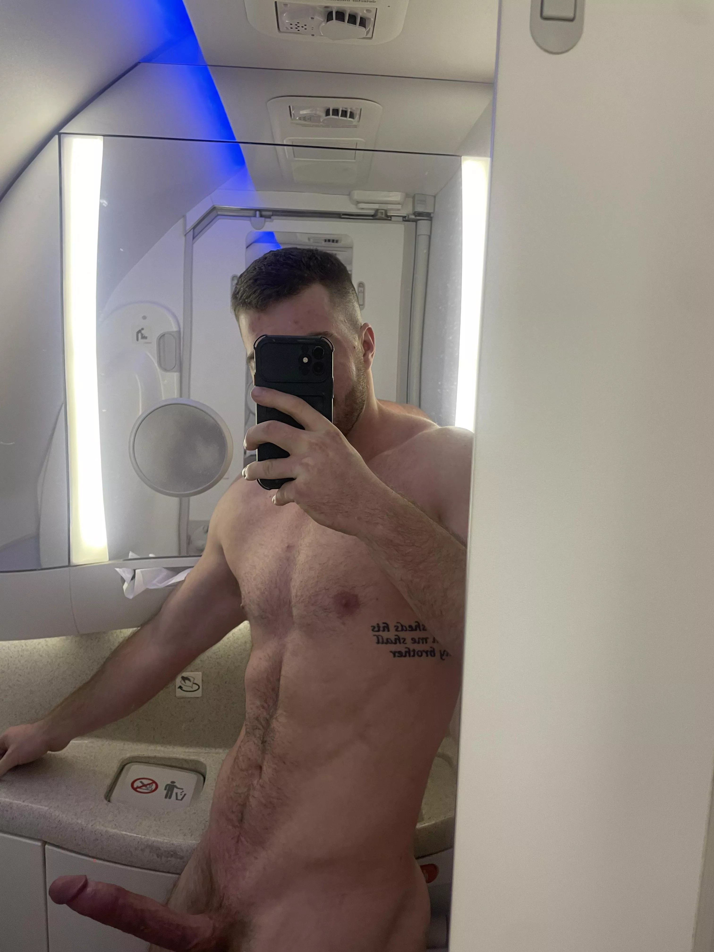 Wanna join me in the airplane bathroom?