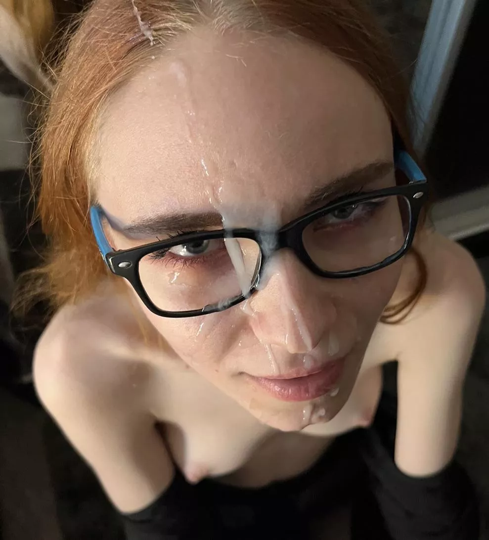 Warm and delicious🫦 Heard that boys love to see the cum on glasses , maybe someone wanna cover me more💦