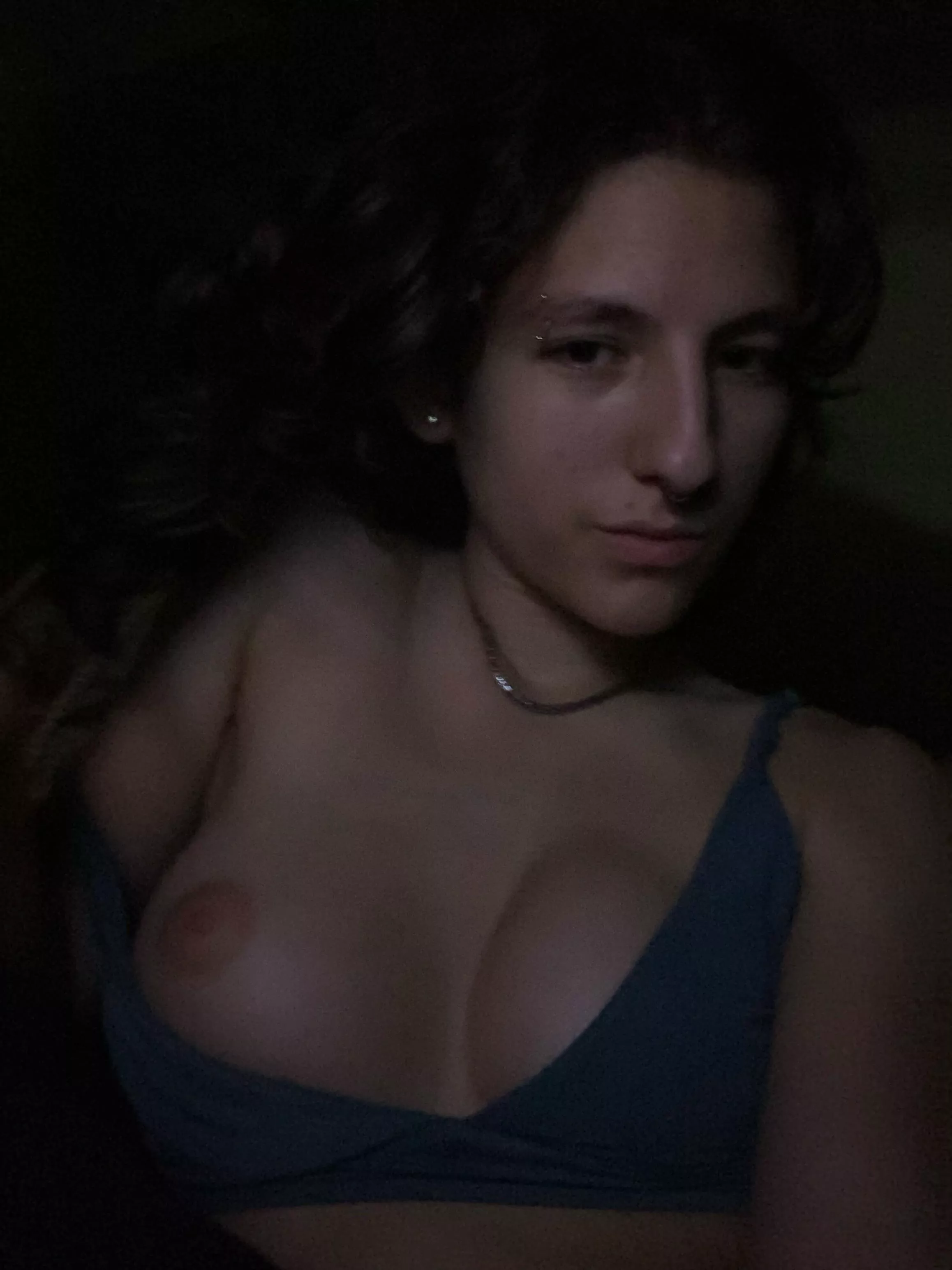 Watching a movie with my titties out