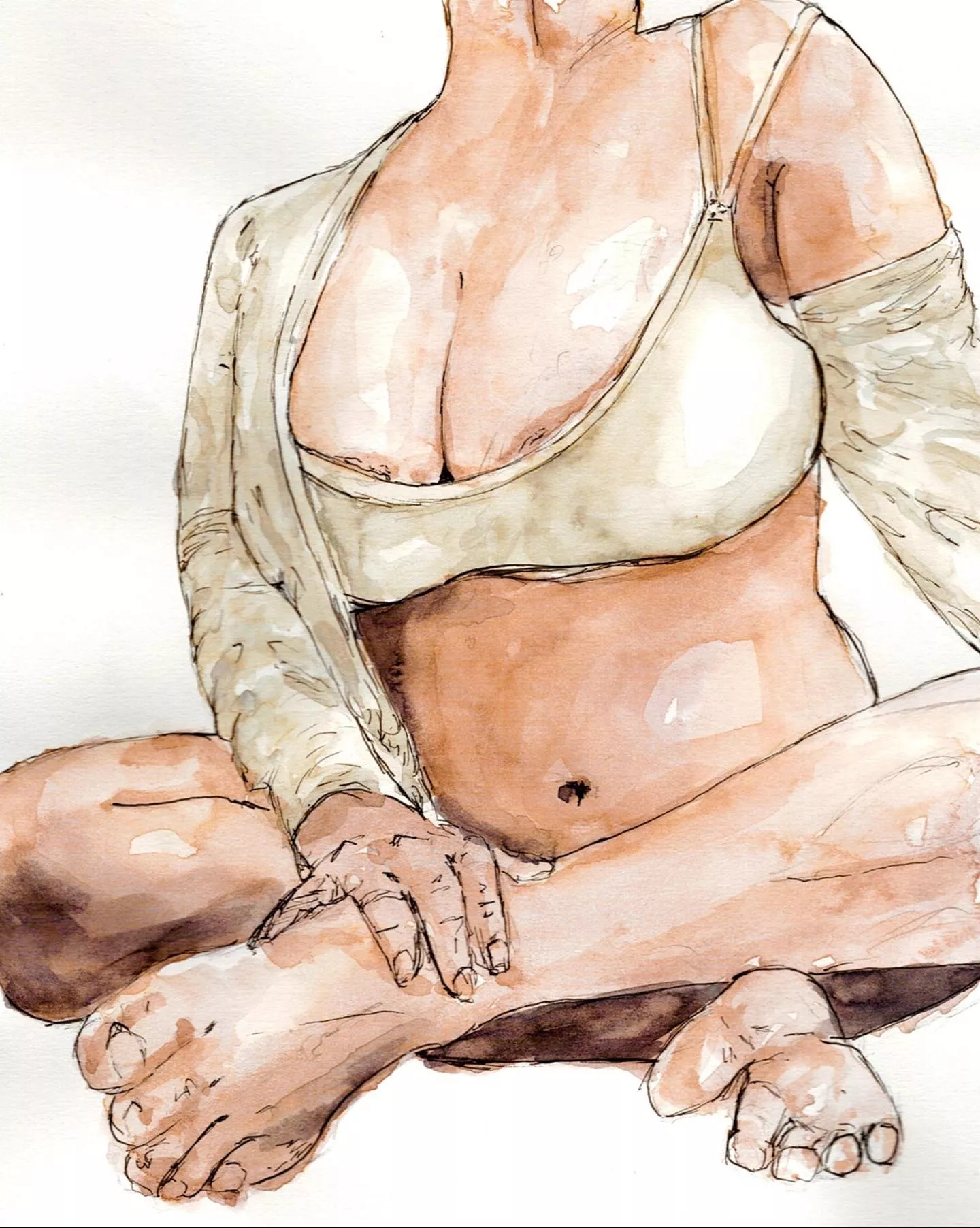 watercolor nude