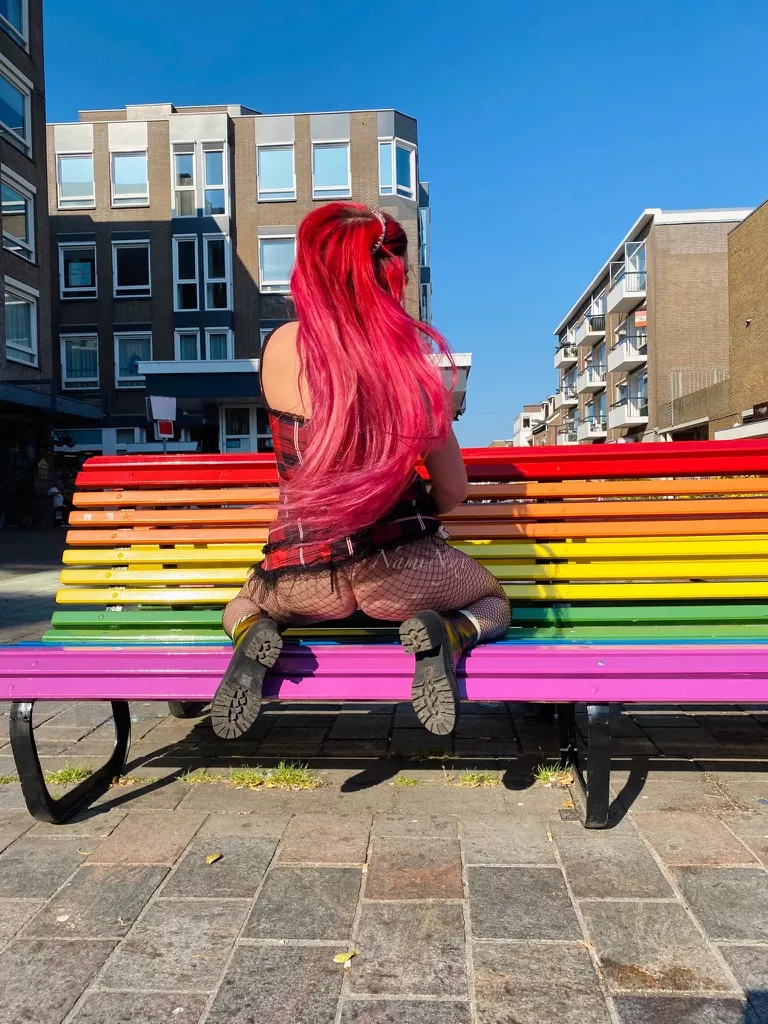 we love a pride bench