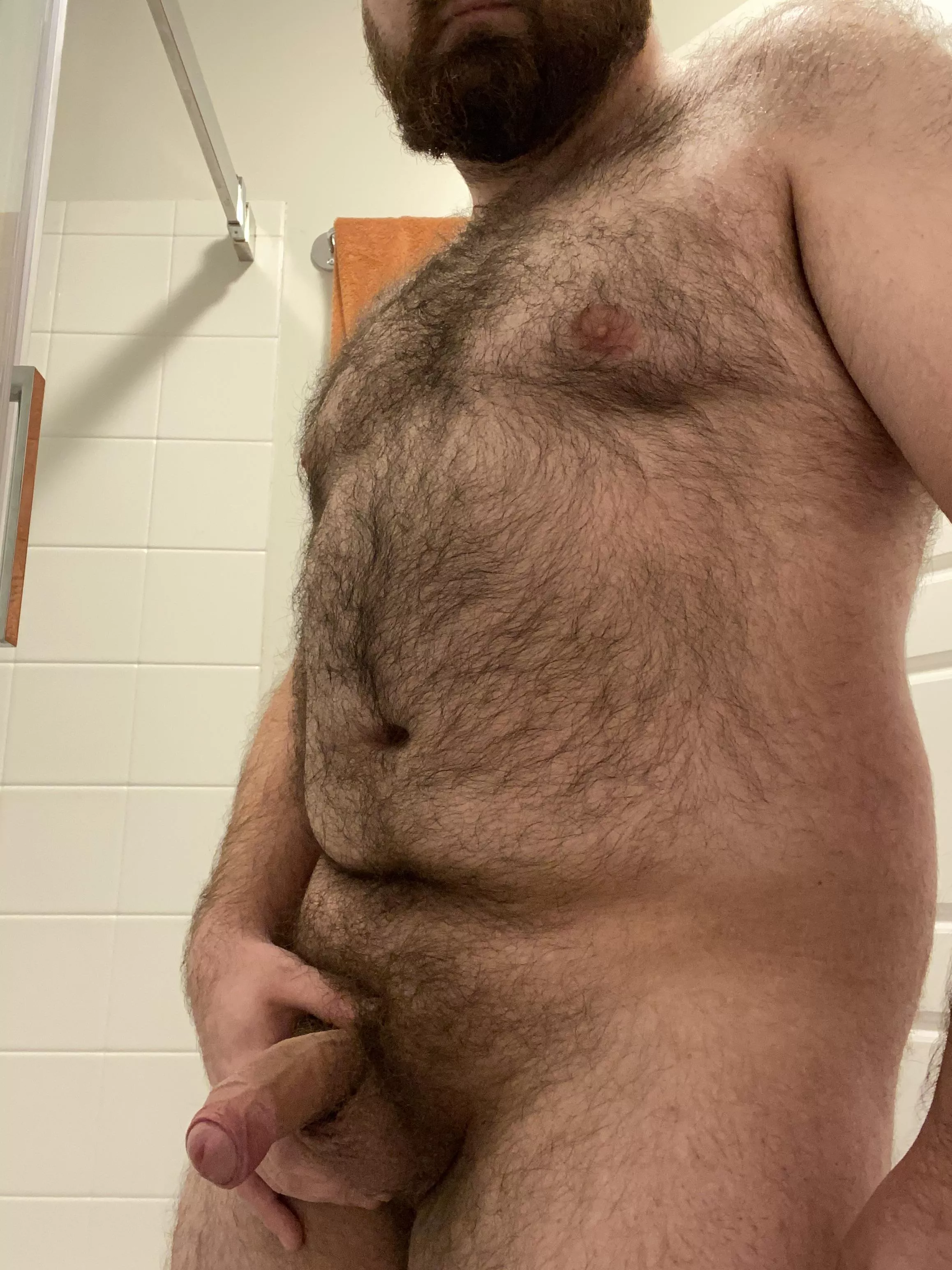 We should play before we shower! Join me 😈🐻🍆