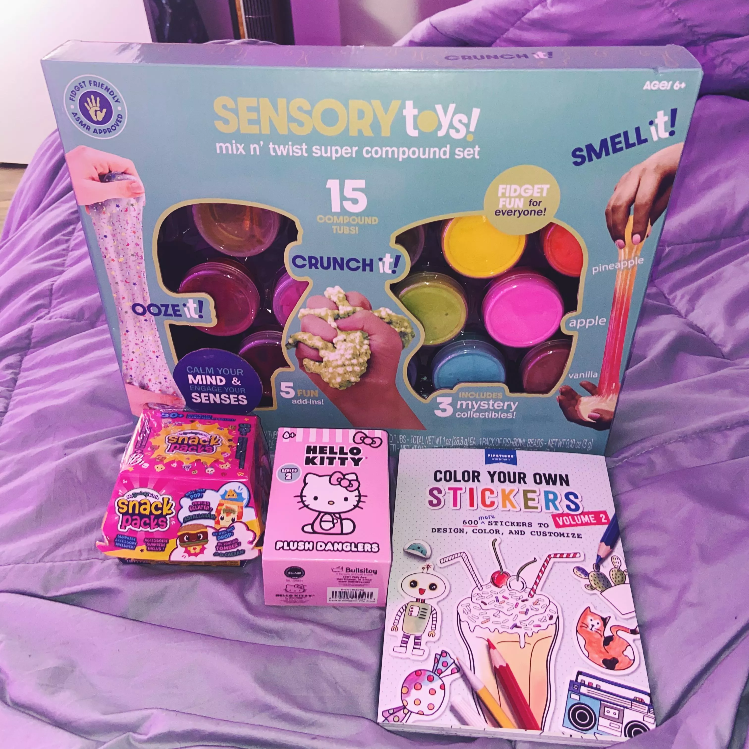 We went to Five Below today, and this is what I came home with! Trying to combat the “Sunday Sads”. Should keep me busy for a while…Thank you Daddy 🥰