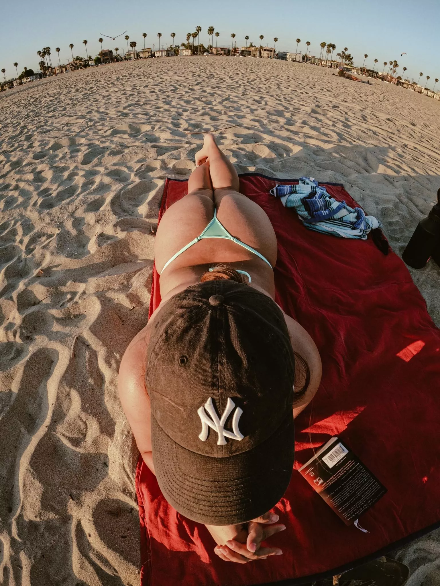 Wearing my sheer vision on the beach.