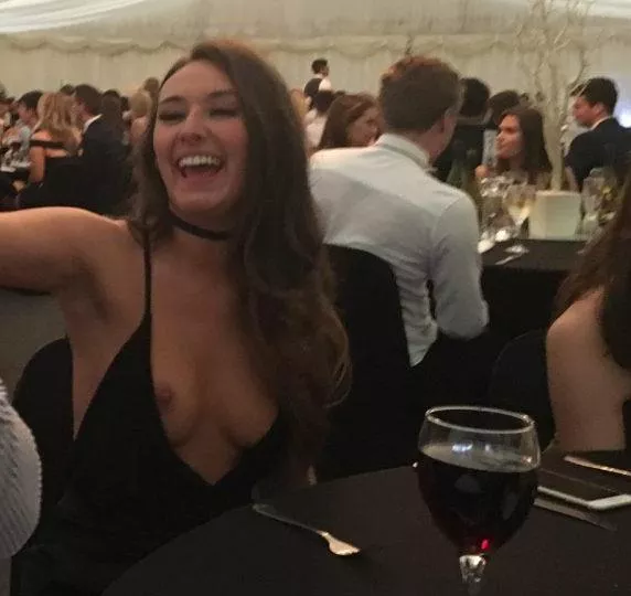 Wedding nip slip