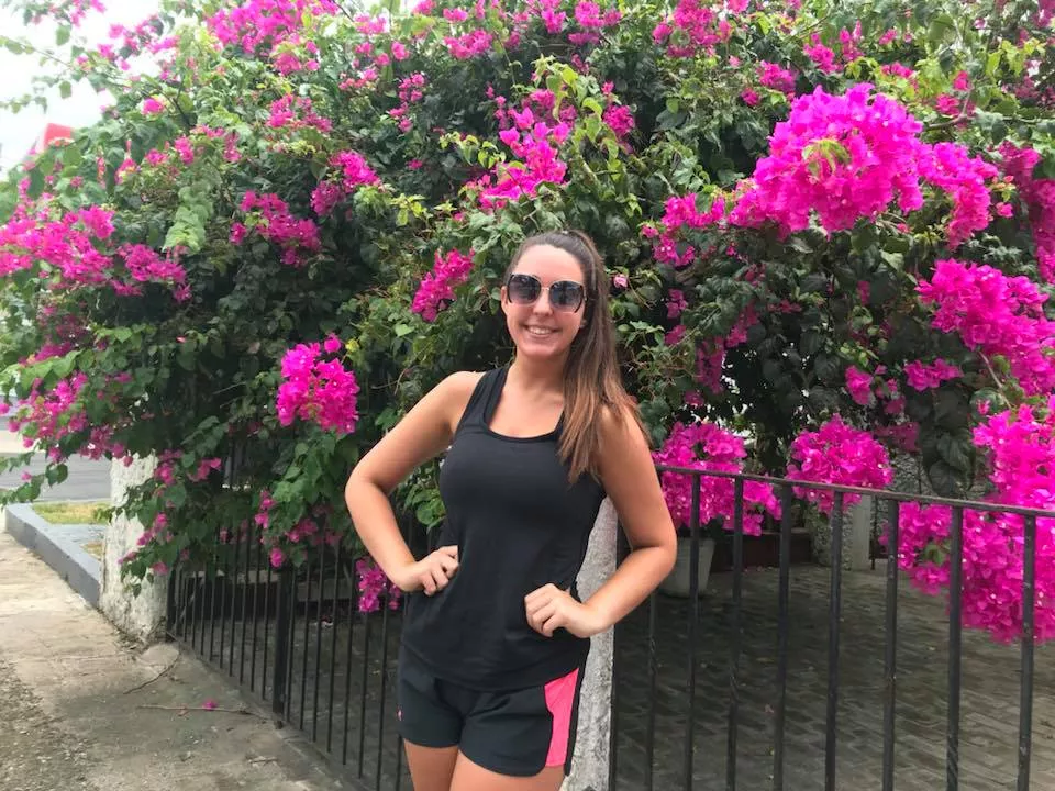 went for a run today, and saw these flowers that matched my shorts!! I wish you were there so we could have fun as well.