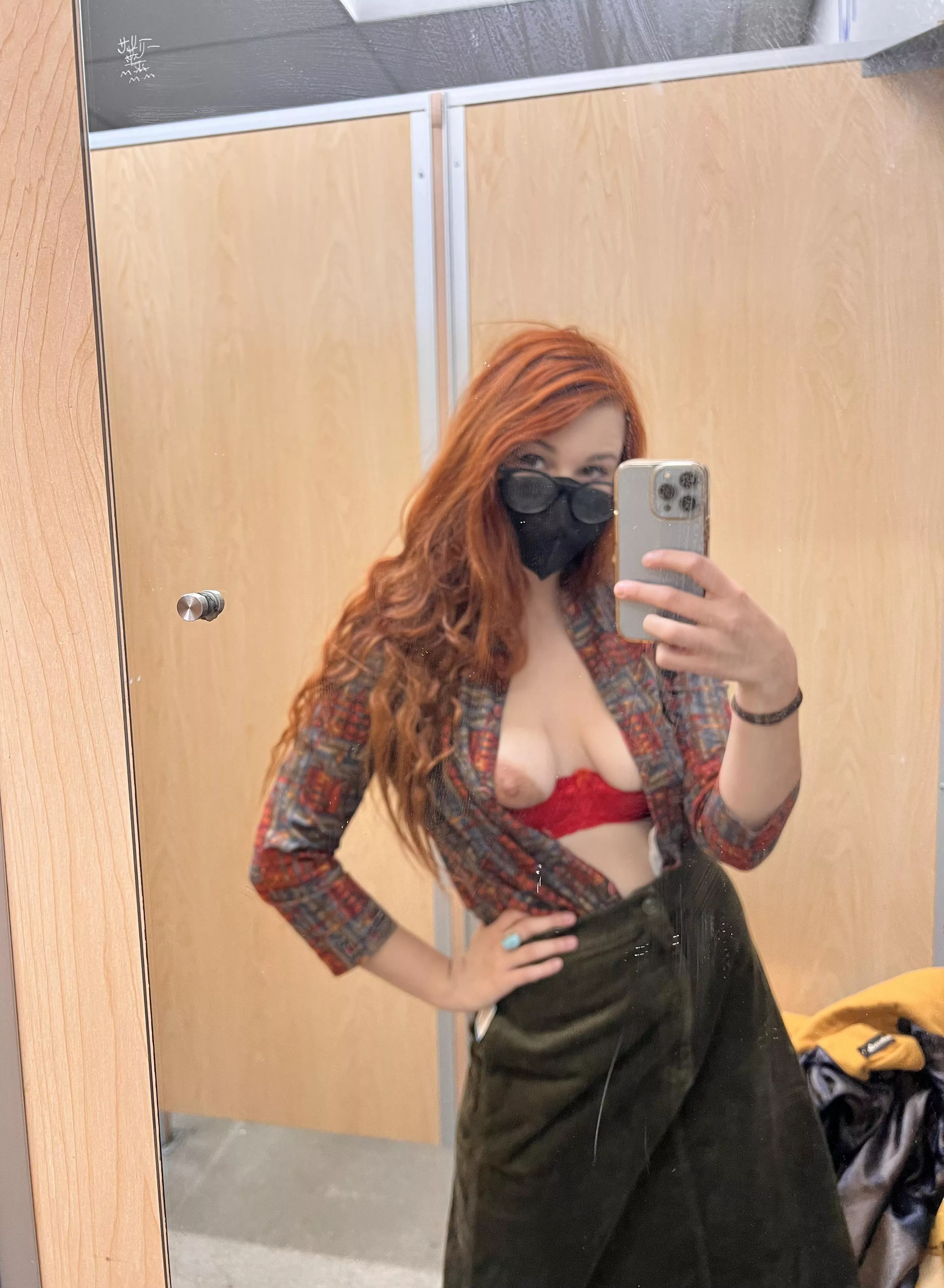 Went thrifting today. Fondled myself a little in the fitting room and almost bought a top that made me look like a dated motel duvet cover.