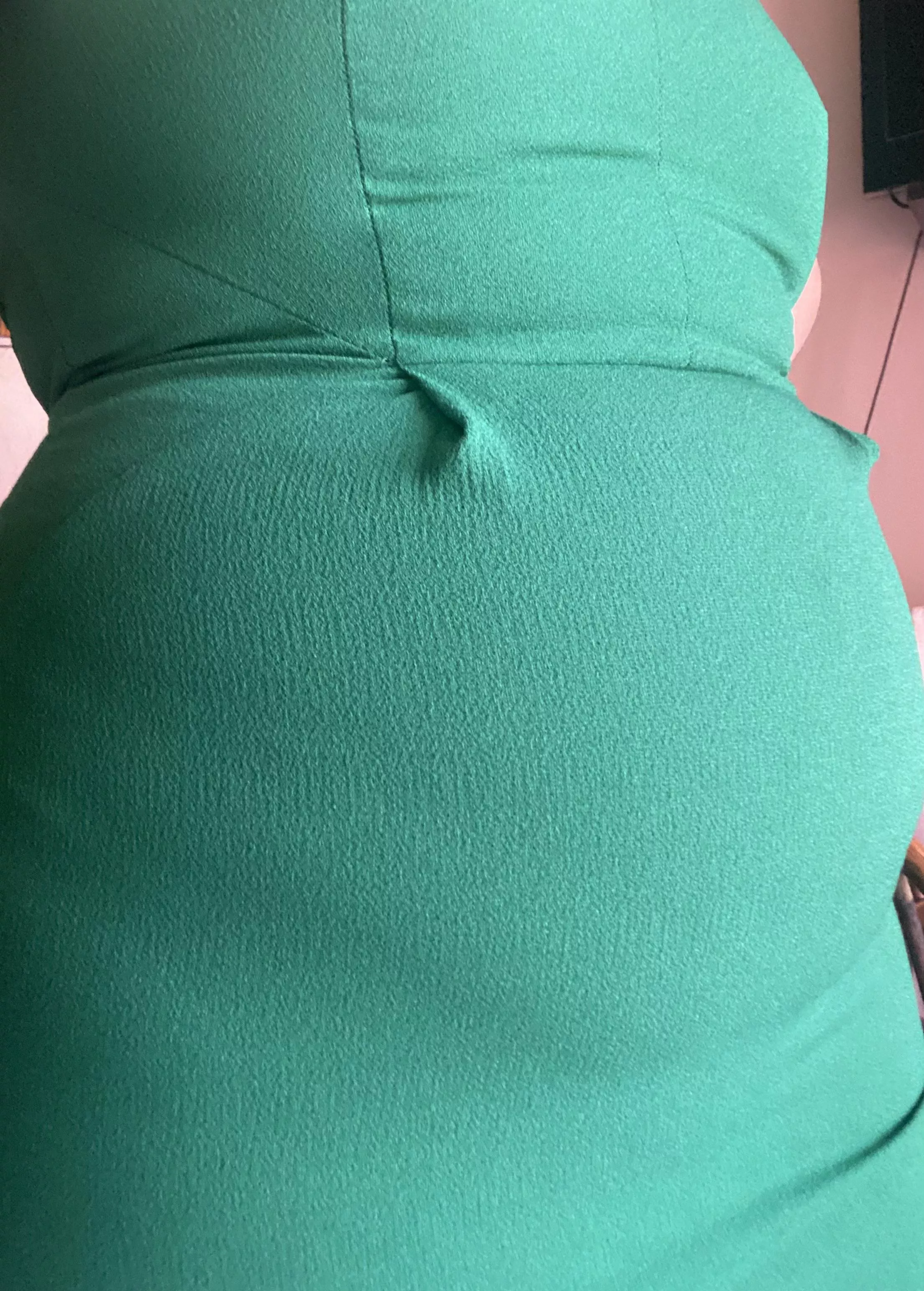 Went to a work lunch (Mexican) and on the way home my belly started bloating up. I had to waddle hope like this and can’t make it stop, I’ve grown so huge already. My dress is going to rip open.