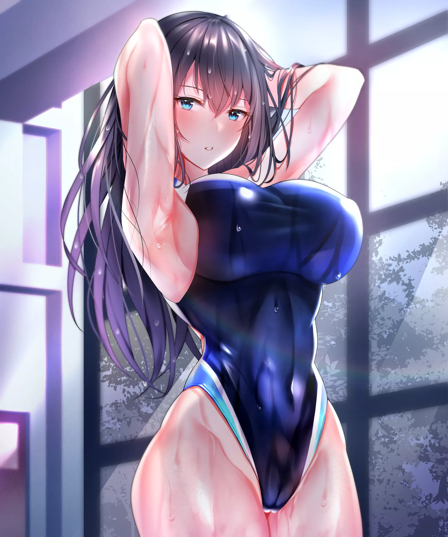 Wet Swimsuit Arms Up ( Diletta) [Original]