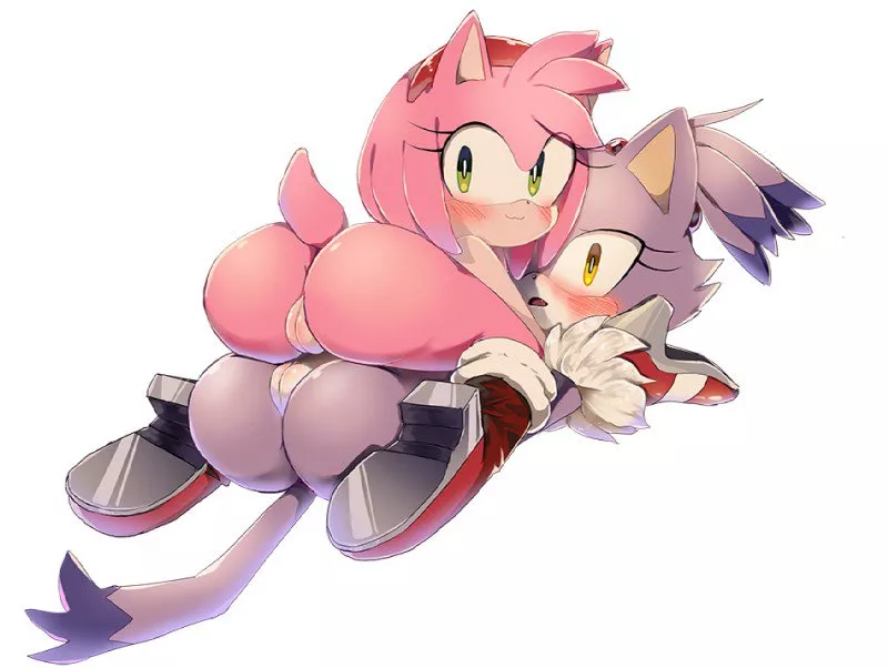 What are you waiting for? (Amy and Blaze) (colawing)