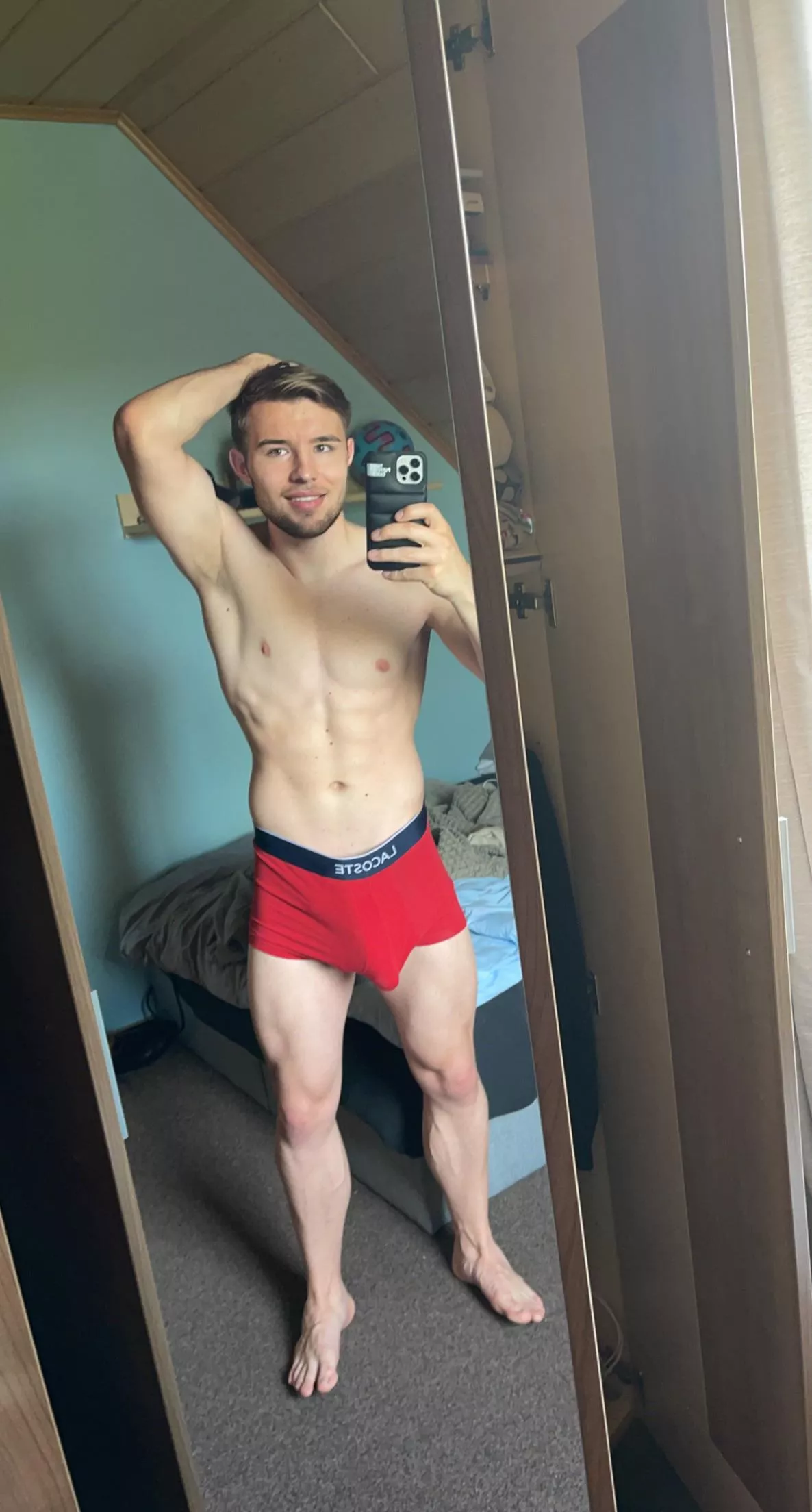 What do you think about me in red underwear. imagine you would pull them off