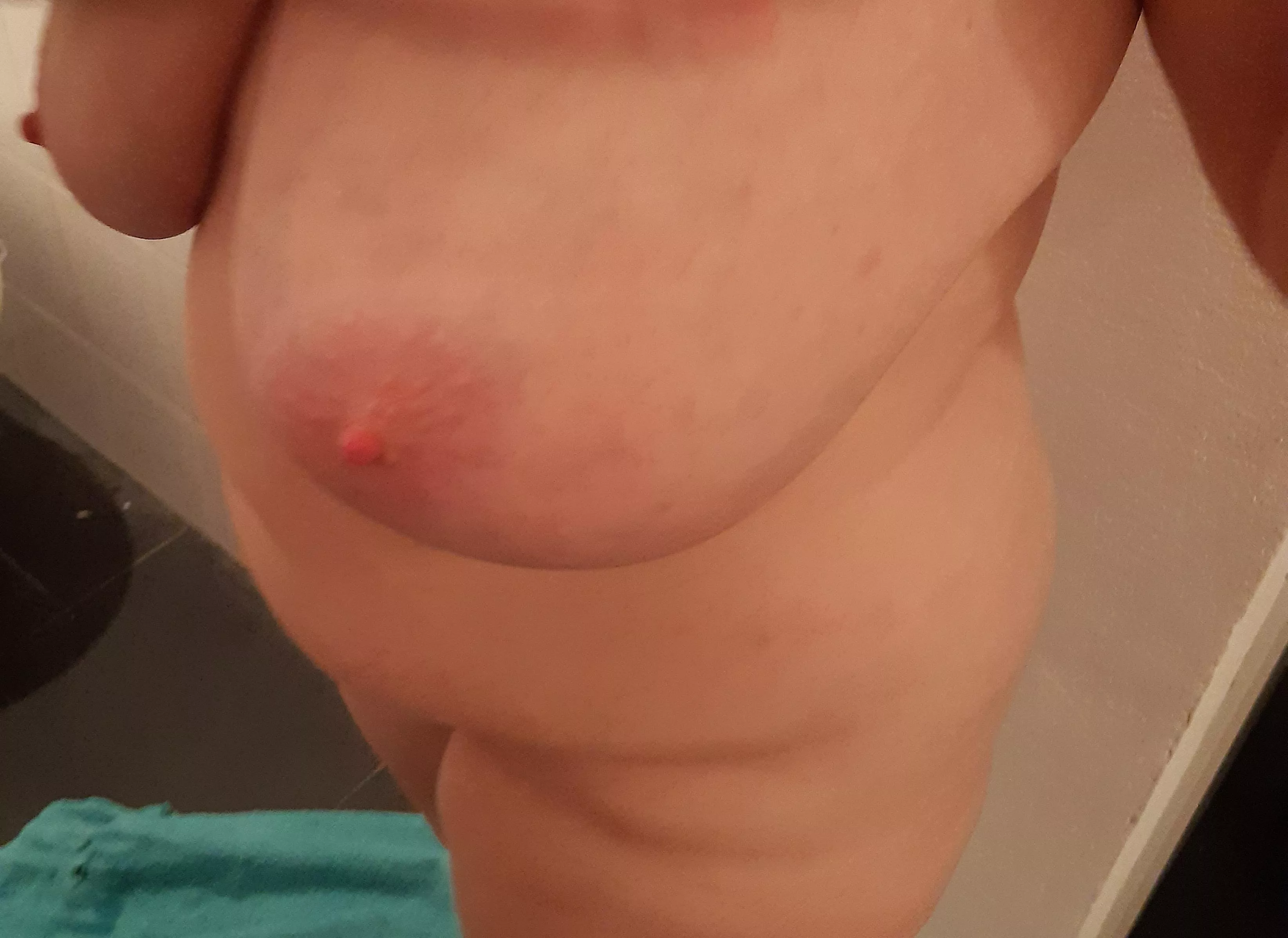 What do you think? Are they saggy enough? I can even suck my own nipples!