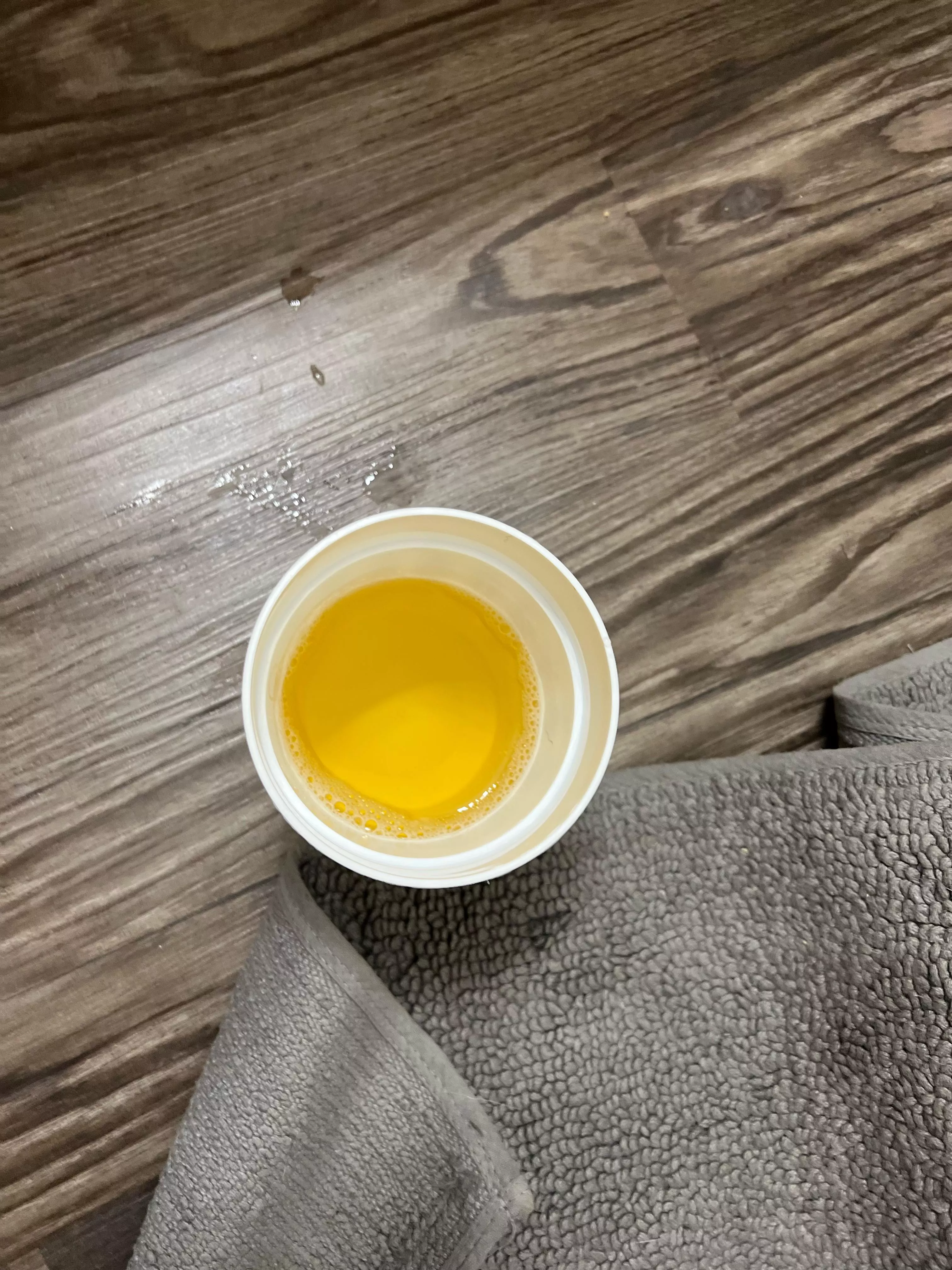 What should I do with this cup of piss