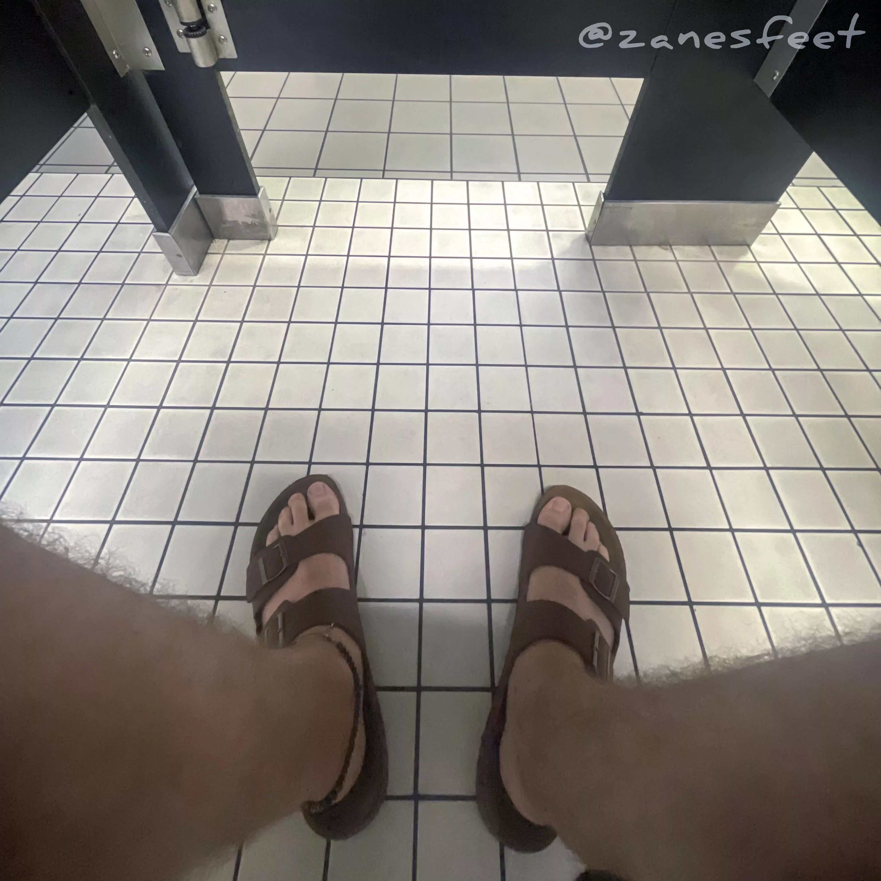 What would you do if you saw my feet under the stall?