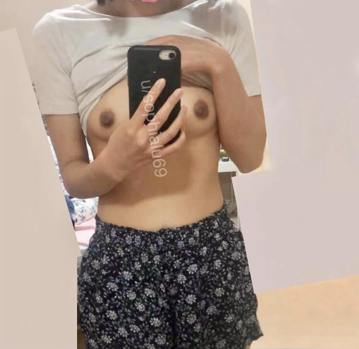 what’s cuter, my petite body or my perky boobs?