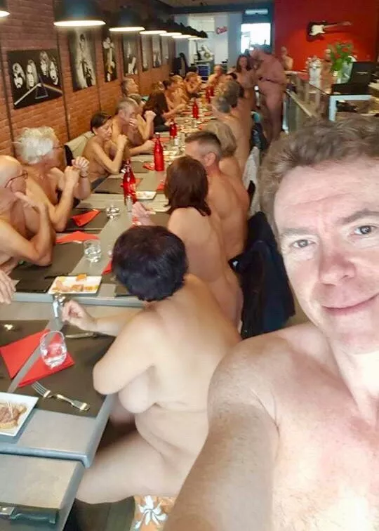 When a nudist group made a sunday brunch reservation (pre-Covid). Let's do this again, soon?