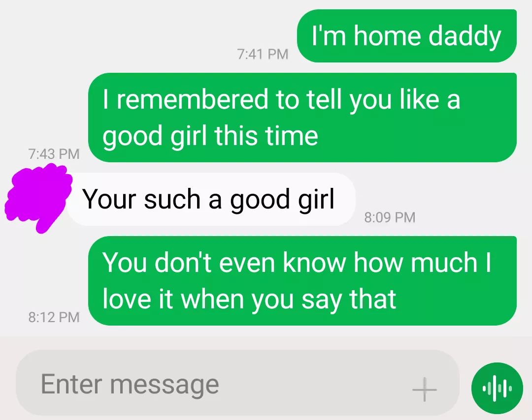 When daddy calls you a good girl ðŸ˜