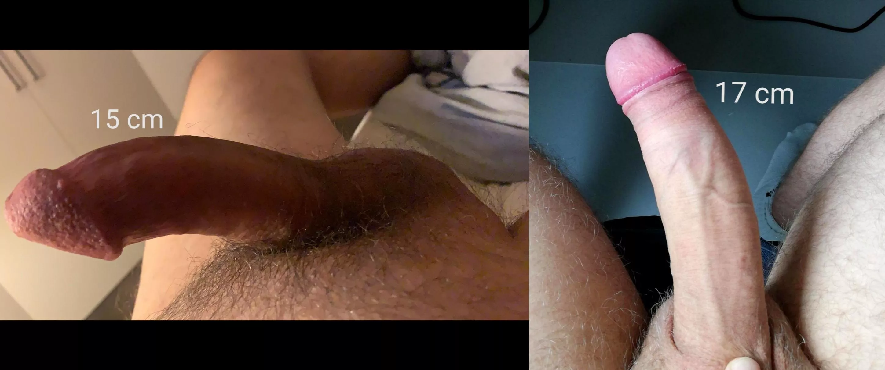 Which cock would you get on your knees for? (I'm on the right)