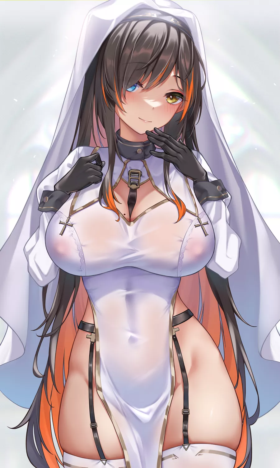 White Lewd Nun