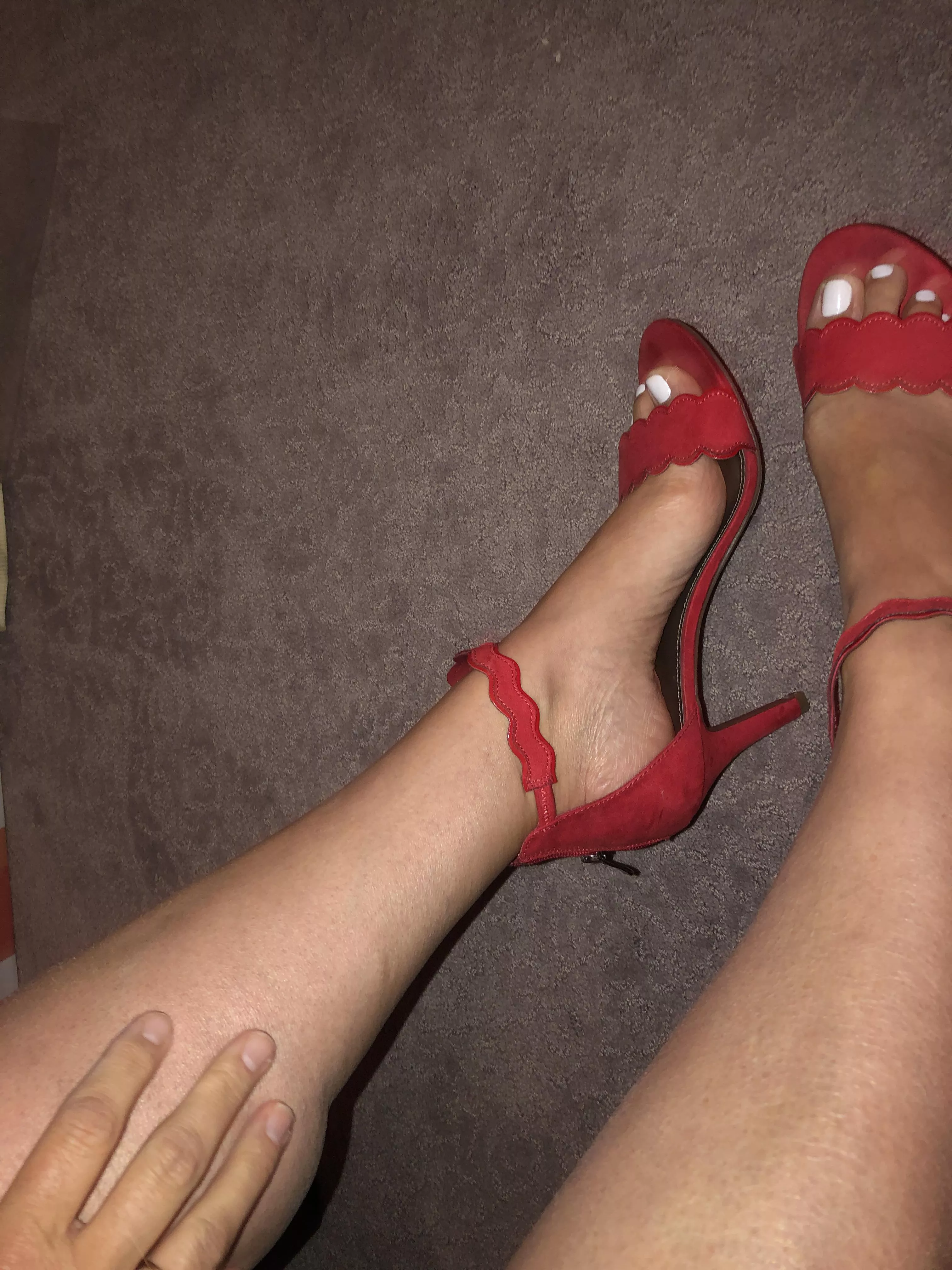 White polish and red heels are a nice combination donâ€™t you think? ;)