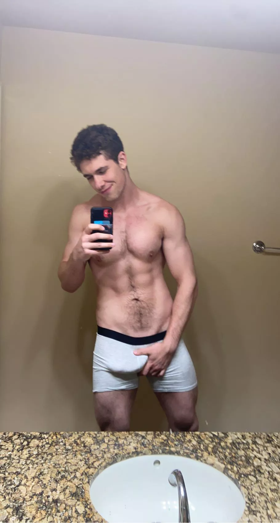 White really brings out the bulge