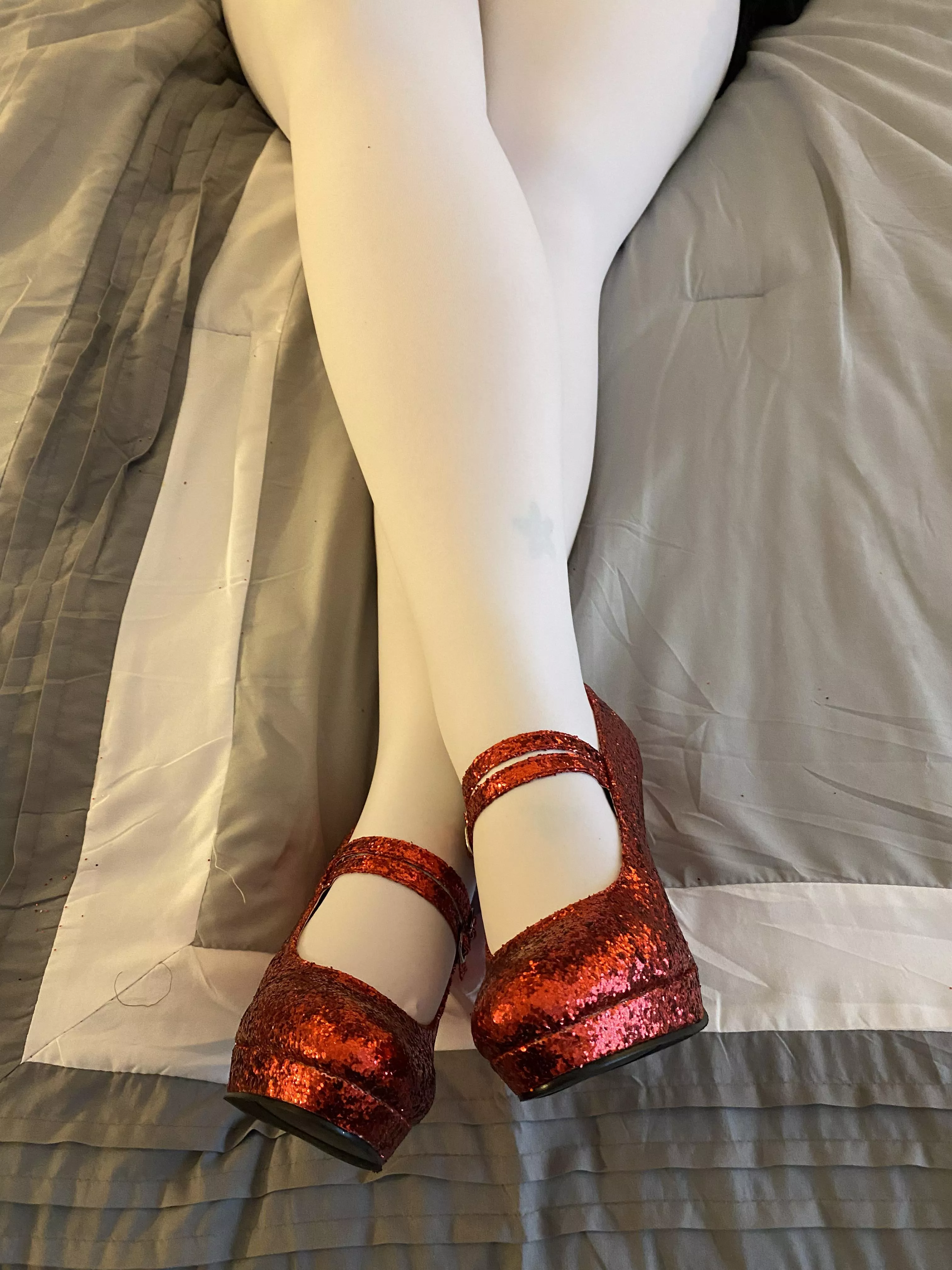 White tights and Ruby Heels ðŸ‘ 