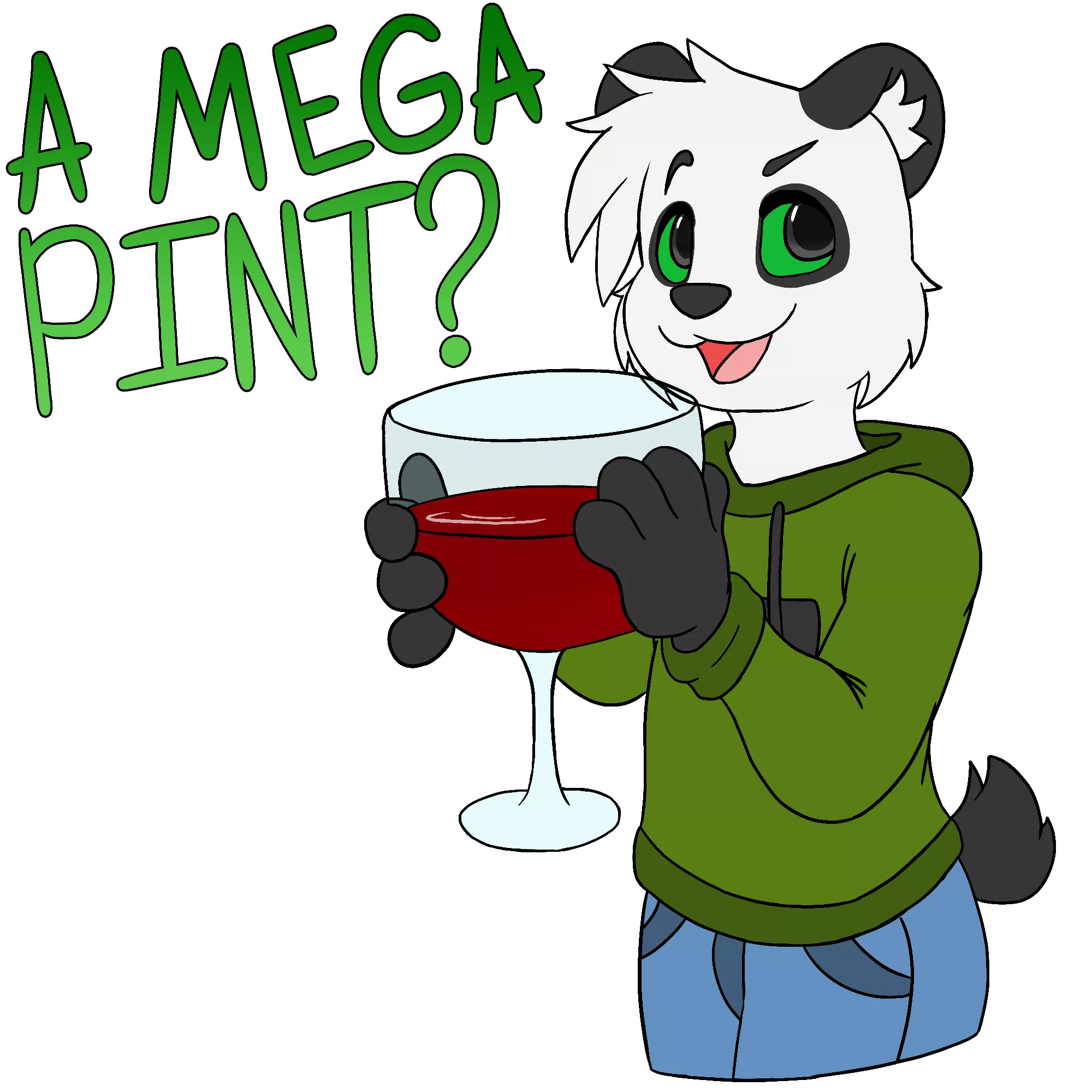 Who wants a MEGA pint of wine? (Art by me)