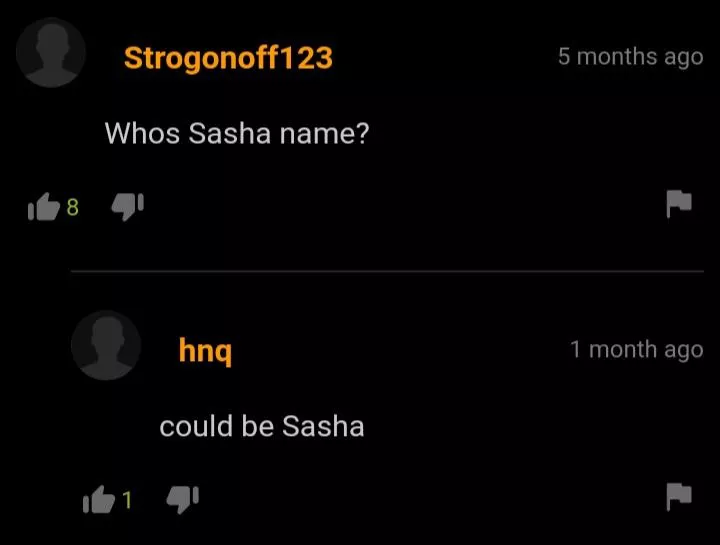 Who's Sasha?