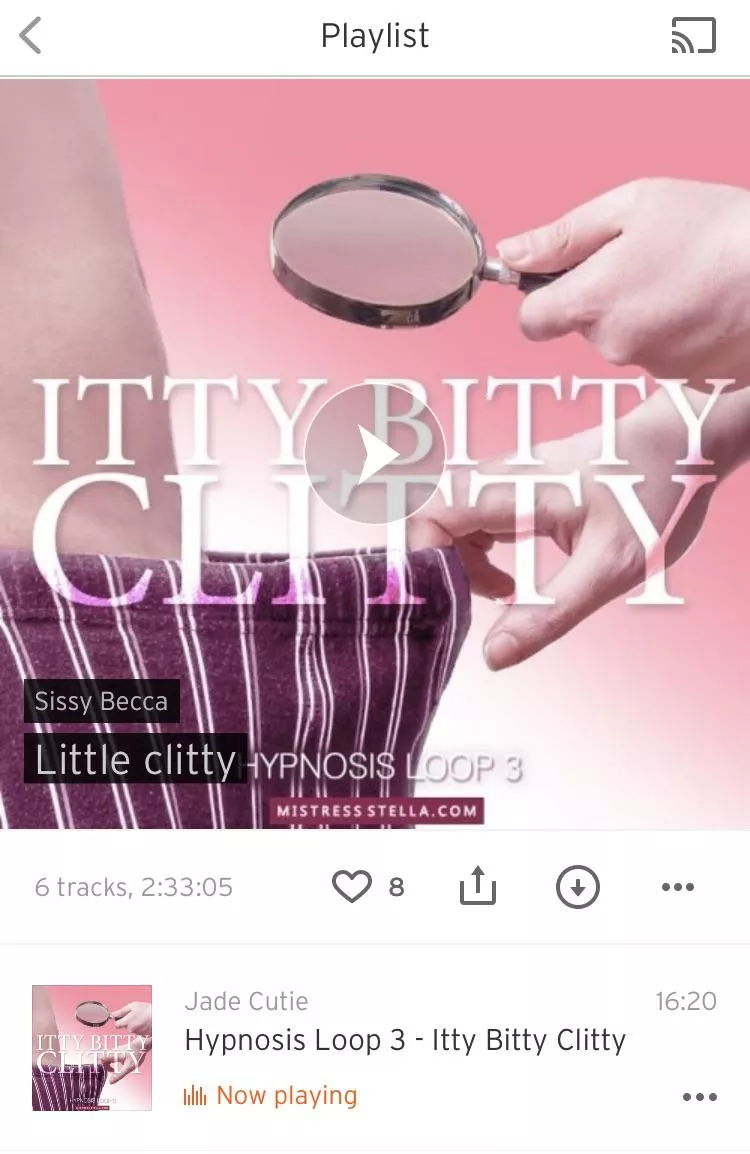 Why did I open SoundCloud - I had stopped the sissy stuff and now I canâ€™t stop listening again. I love being a sissy.