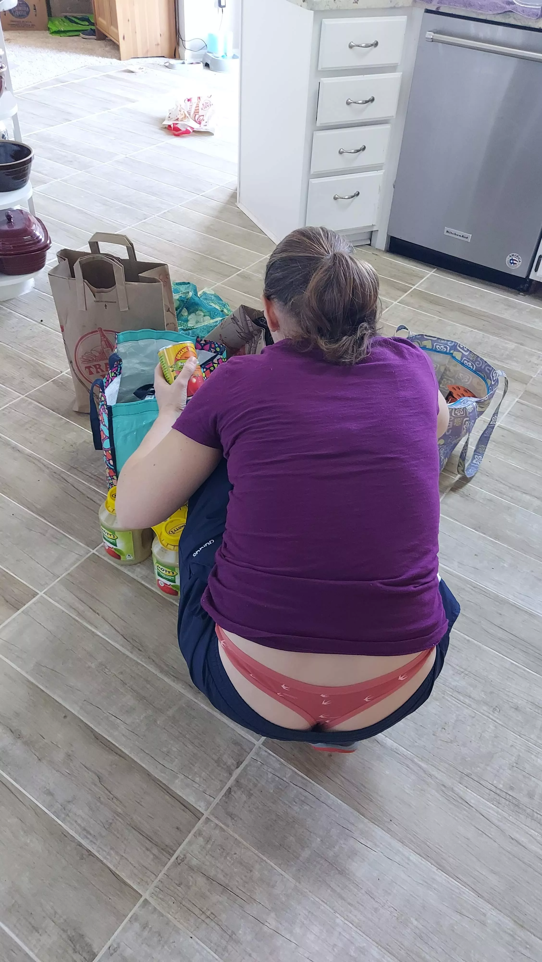 Why is it that the mom of 5 children is always stuck unpacking the groceries after shopping ðŸ¤·â€â™€ï¸ I think I have an idea to get some help and attention...