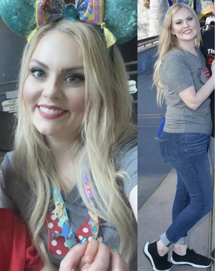 Wife is letting me post some of her to give her more confidence. Rate her out of 10 and what would you like to do to her? This her 2 weeks ago in Disneyland.