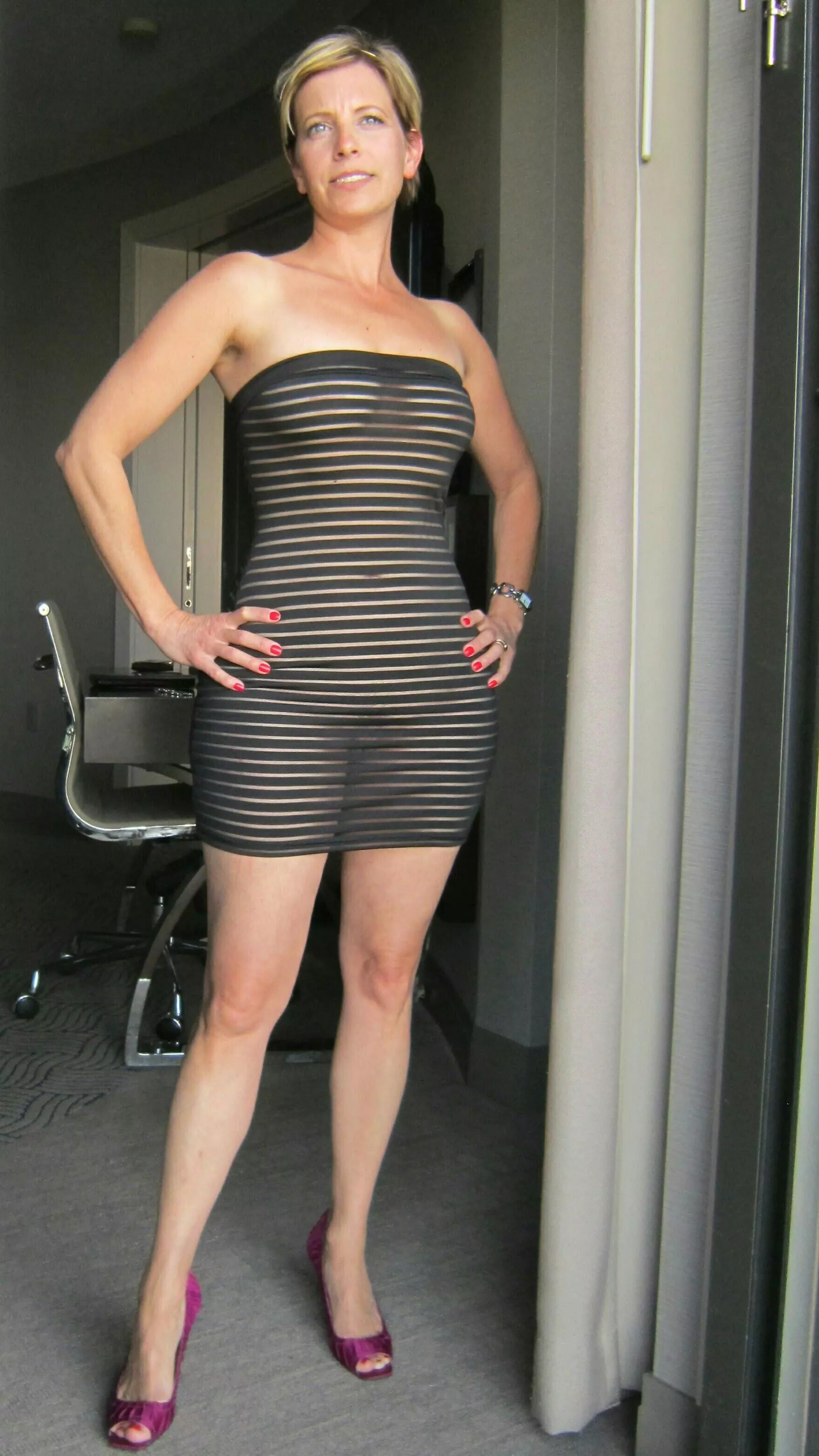 Wife sheer dress dare