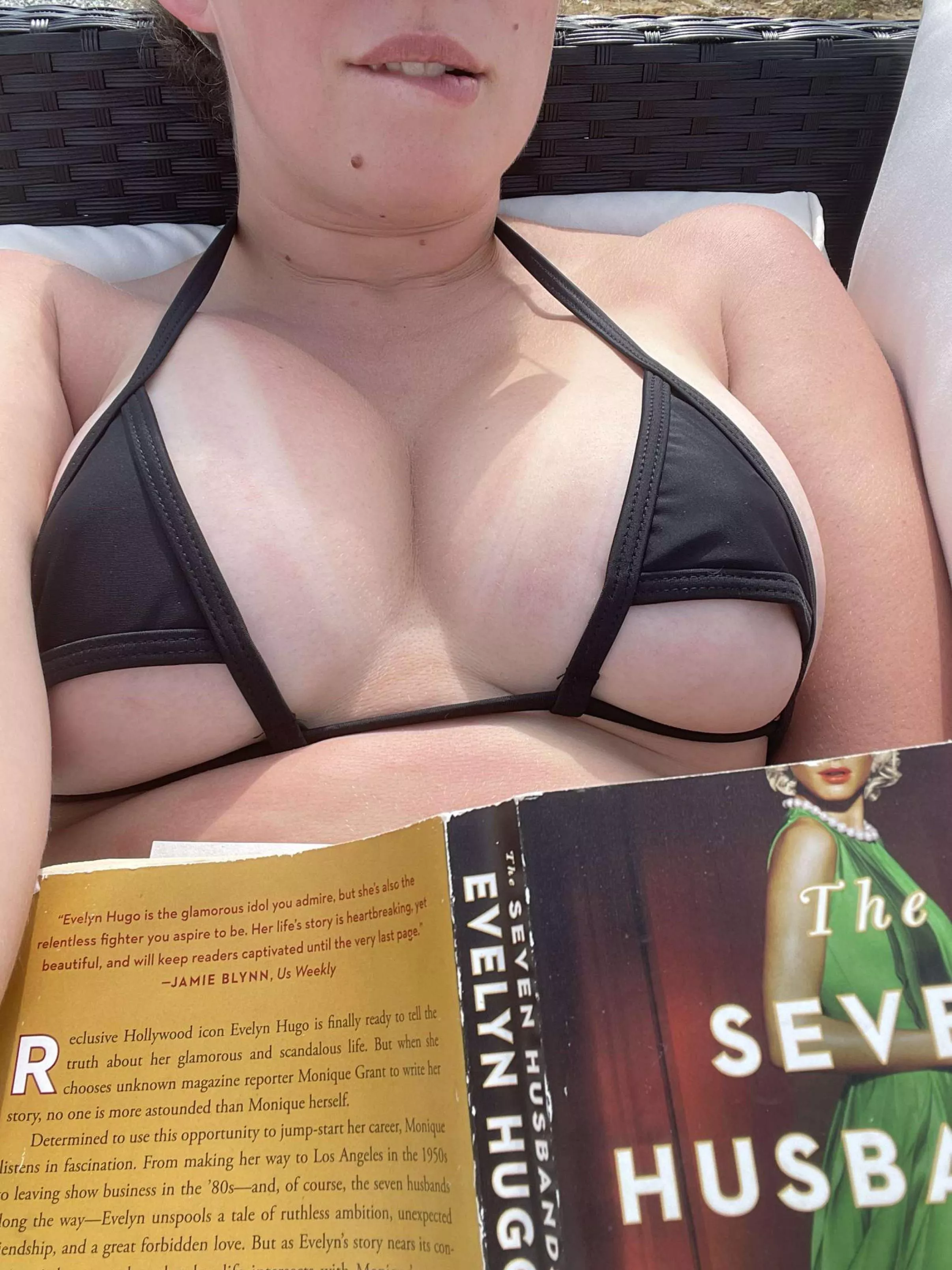 Wife’s enjoying her day off by the pool