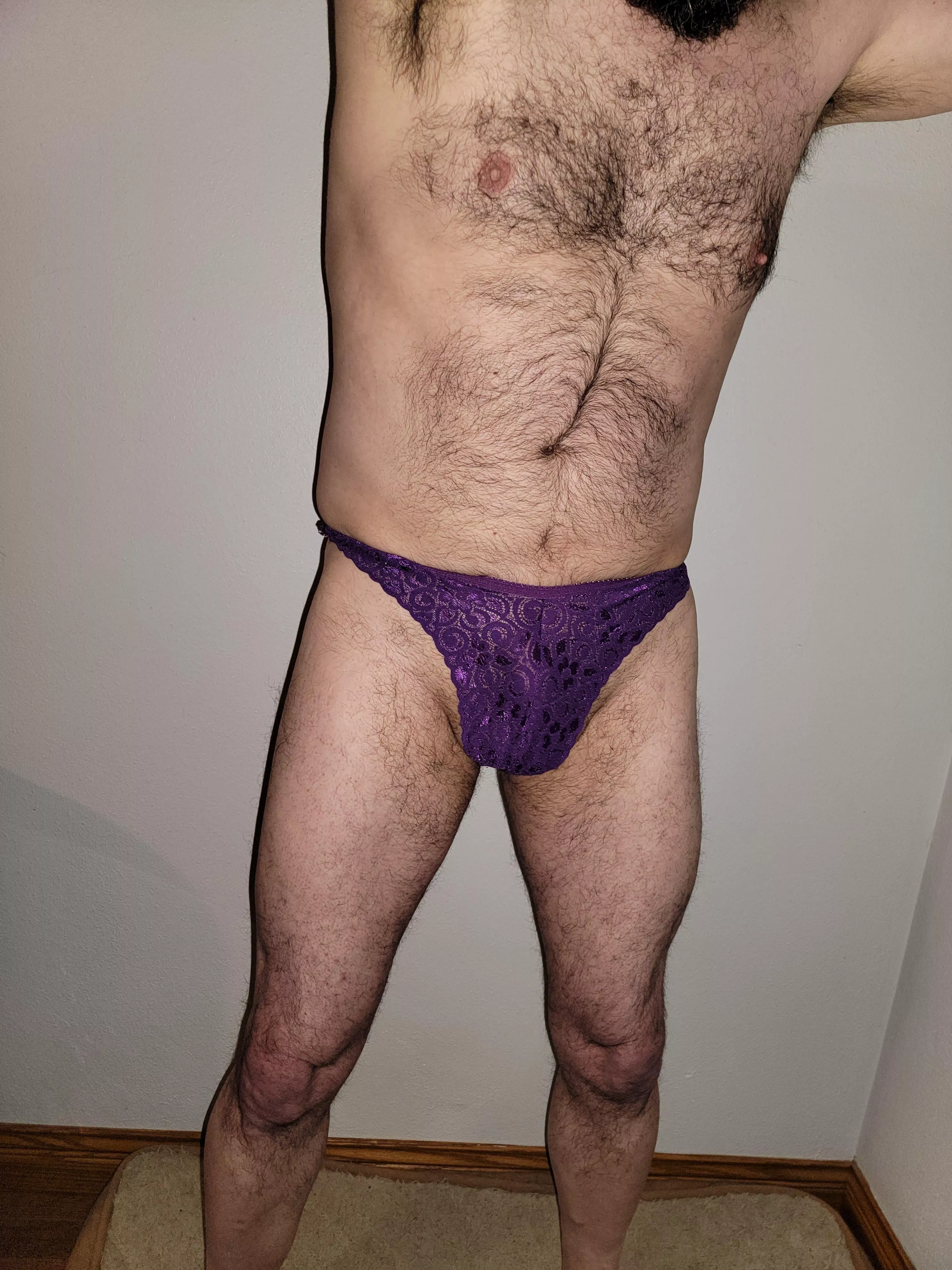 Wife's purple thong