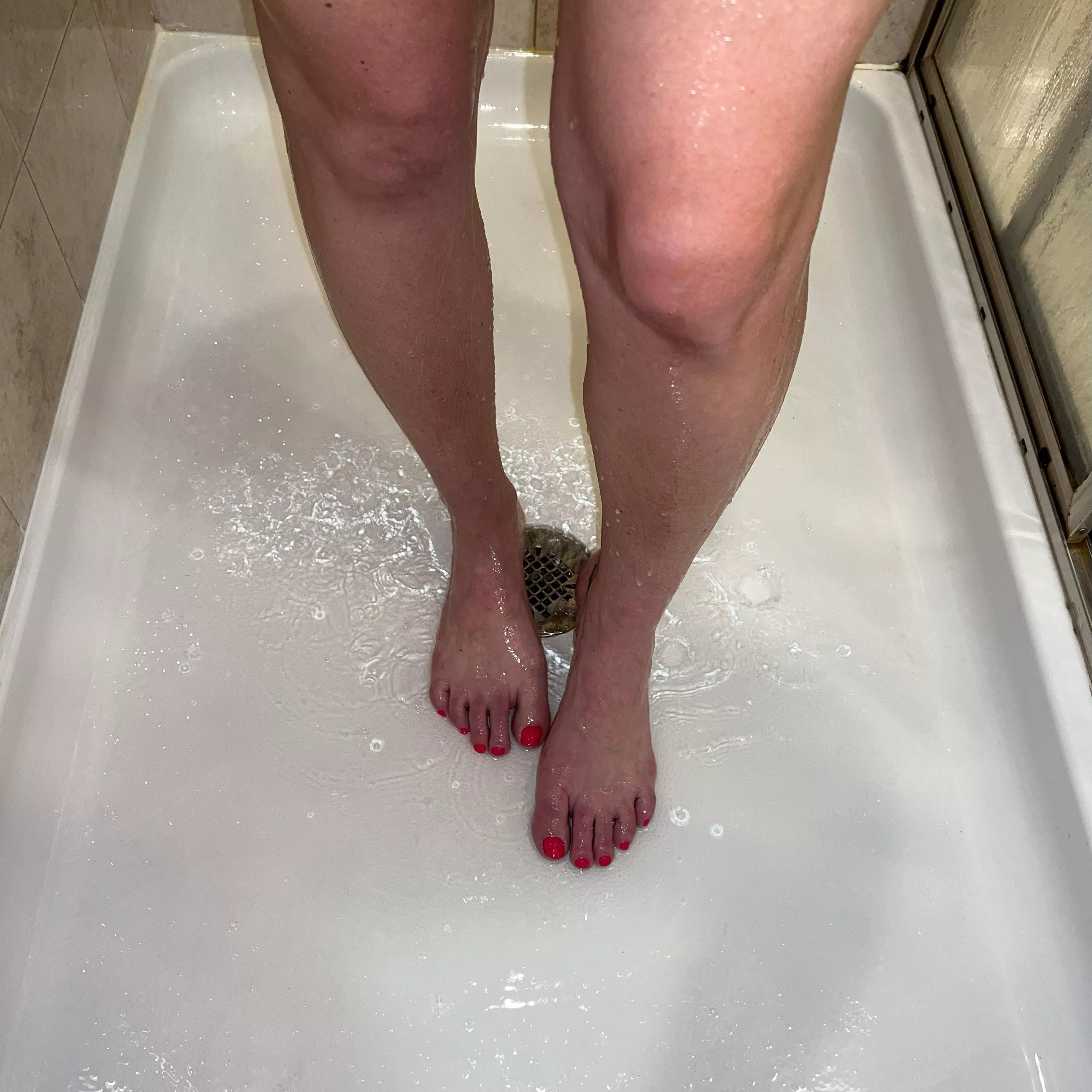 Will you come shower with me and wash my feet?