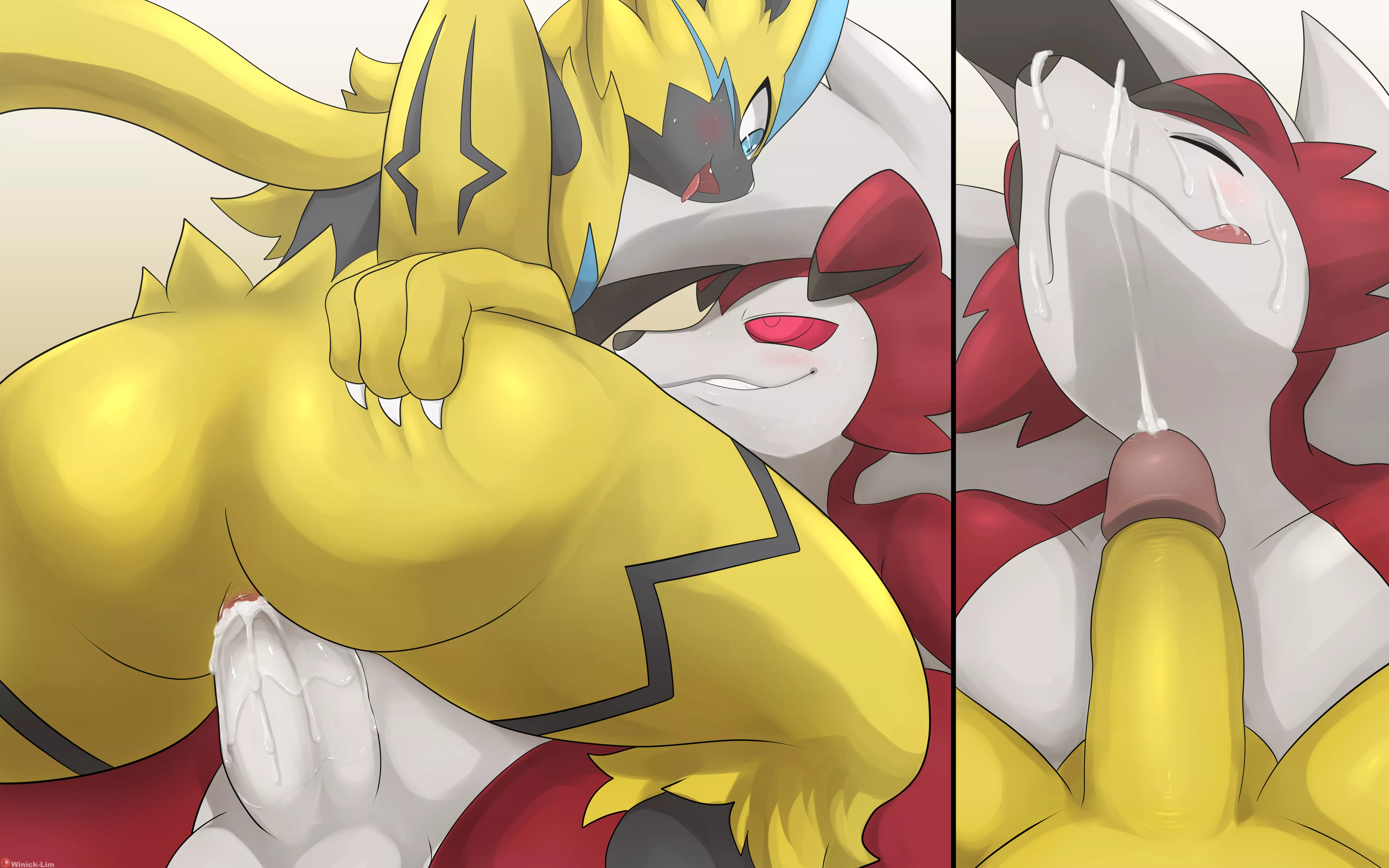 (winick-lim) lycanroc fuck zeraora