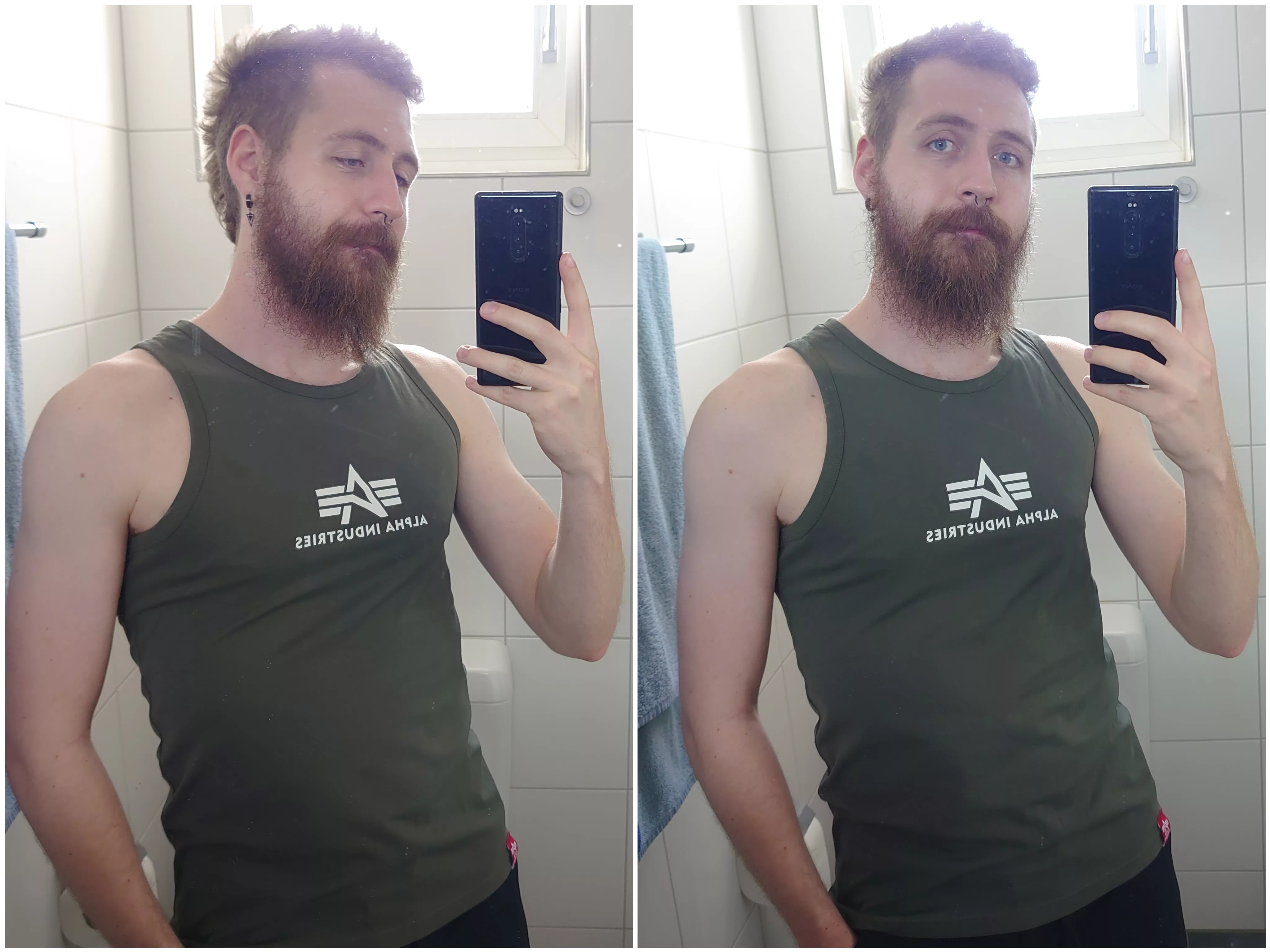 with gym gains and new confidence I'm wearing a tank top for the first time