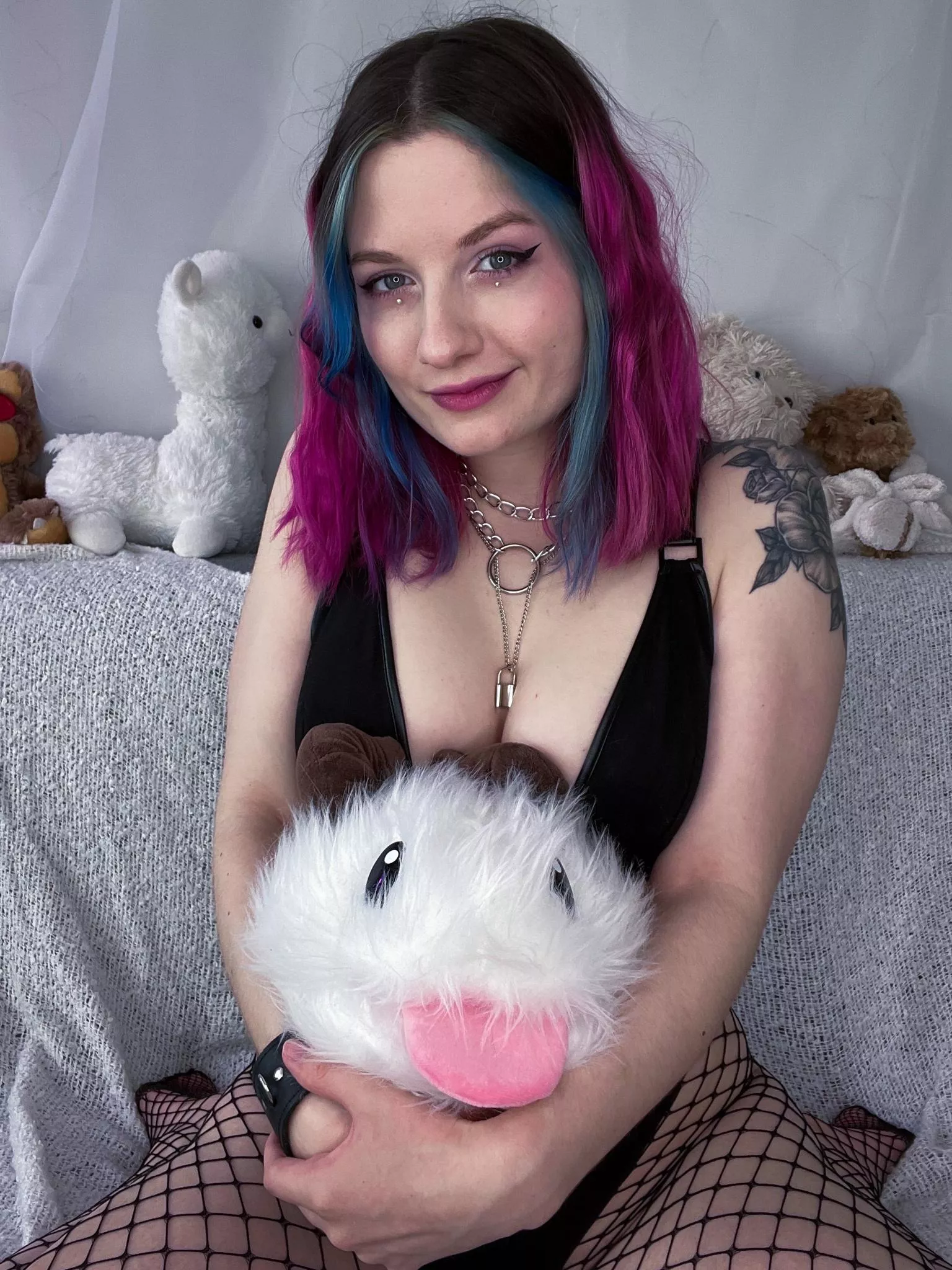 With my plushie [f]