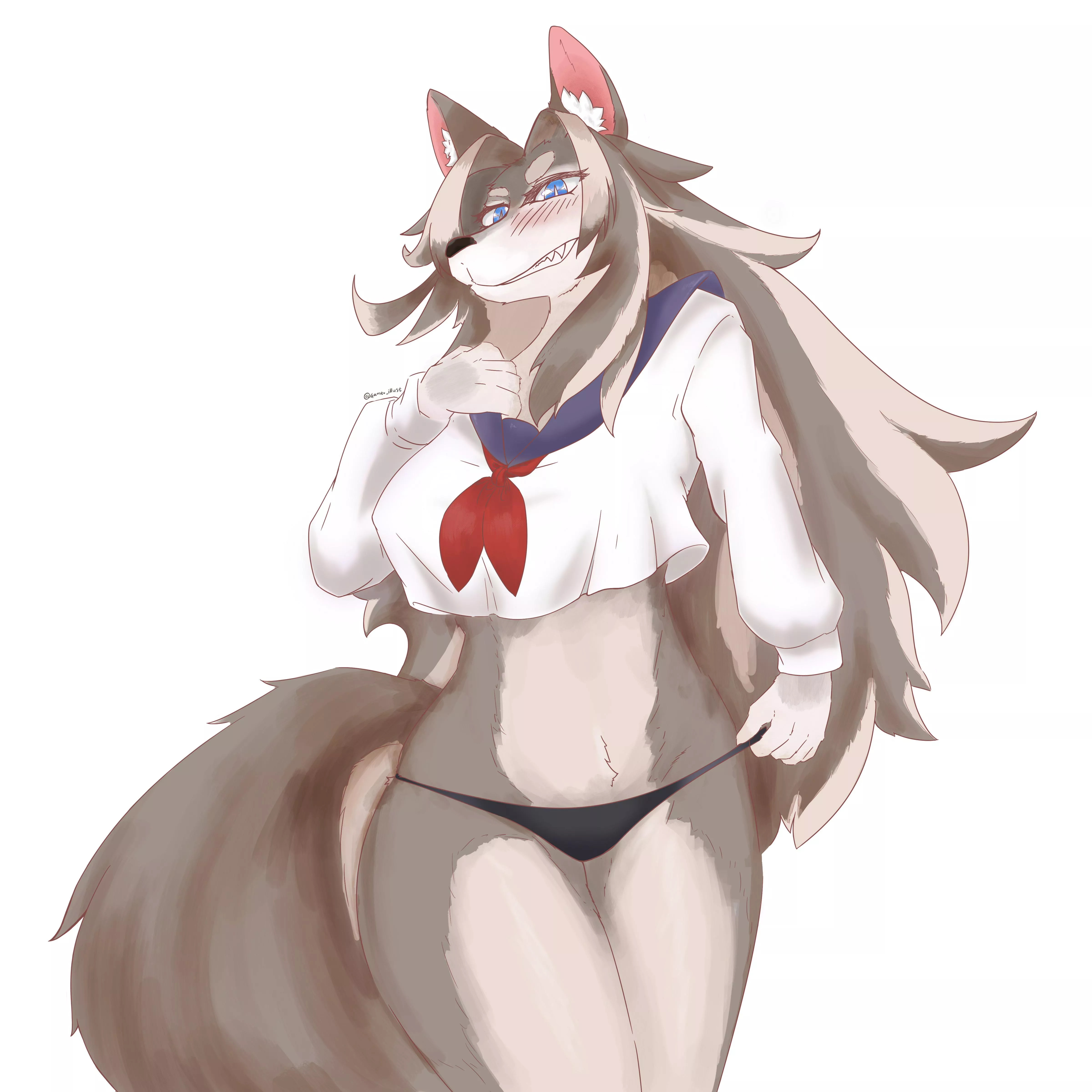 Wolf furry [commision/not my oc]