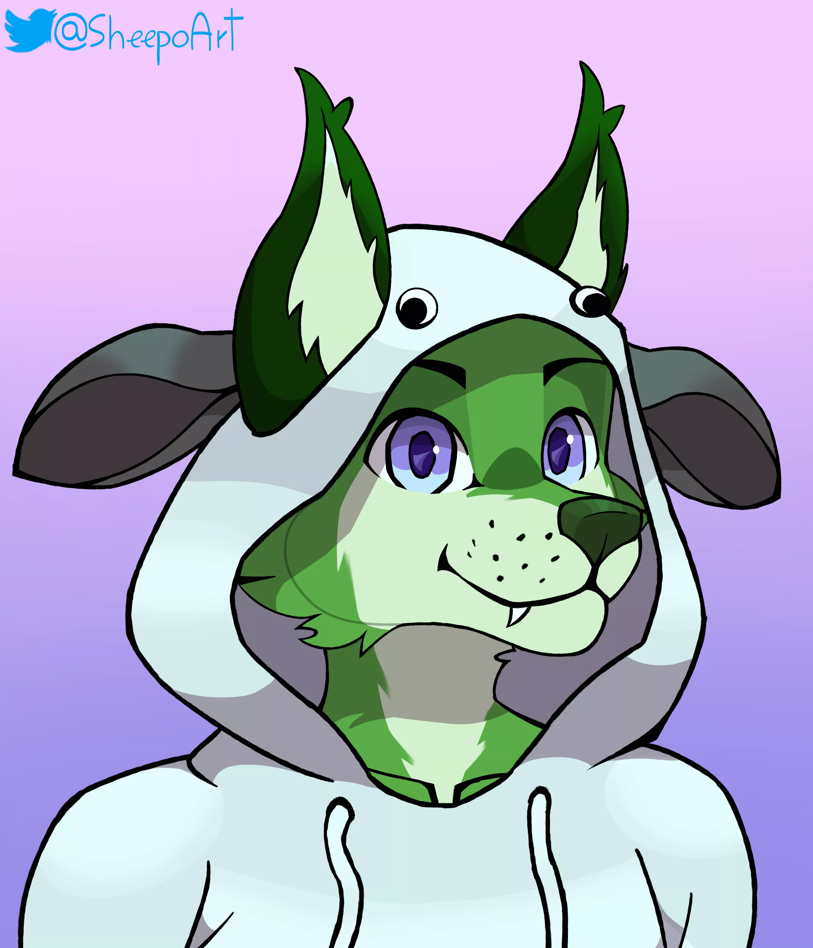 Wolf with a sheep hoodie! (by me)