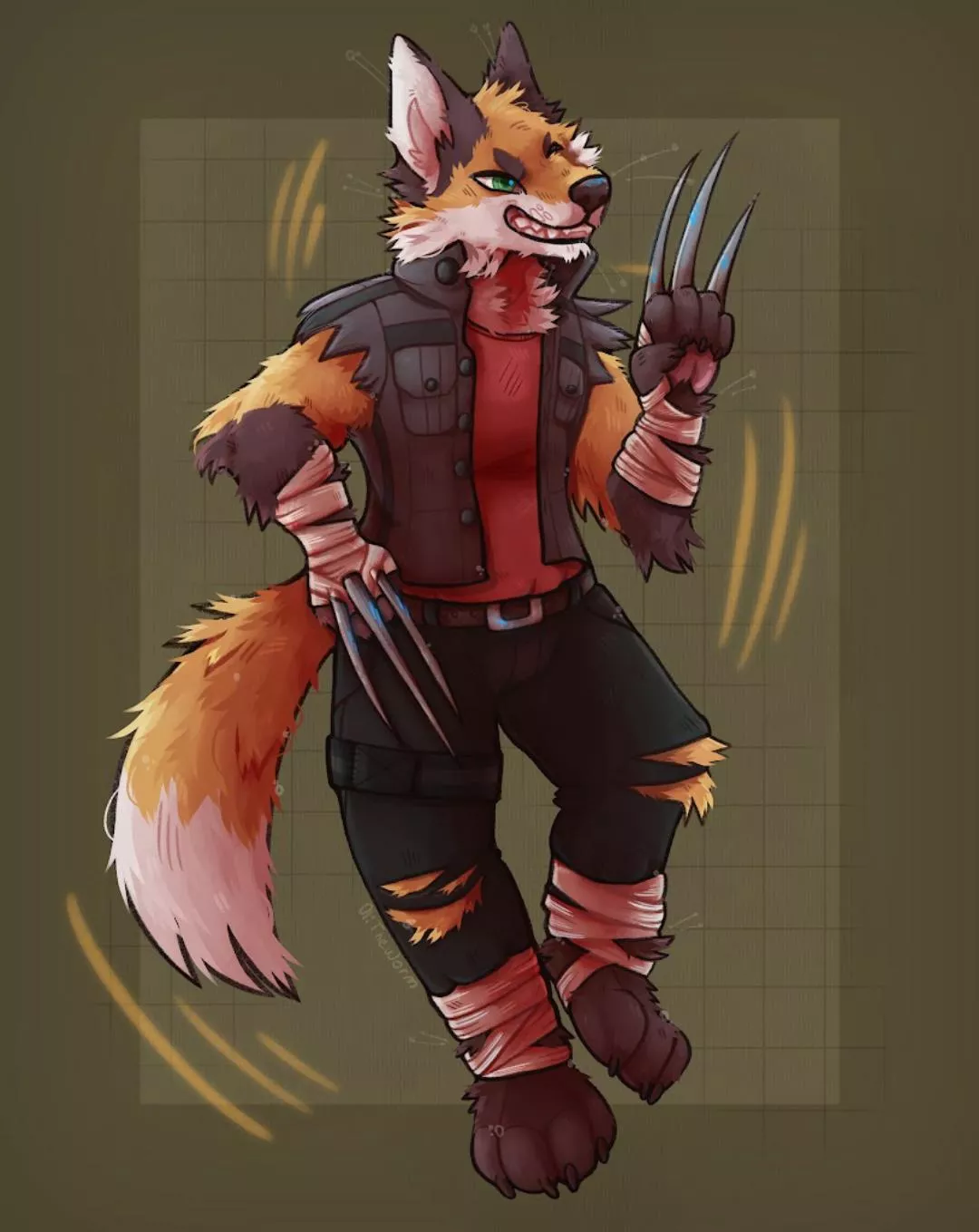 Wolverine but a fox! - Commission for fox_gazer on Twitter - Art by me!âš¡