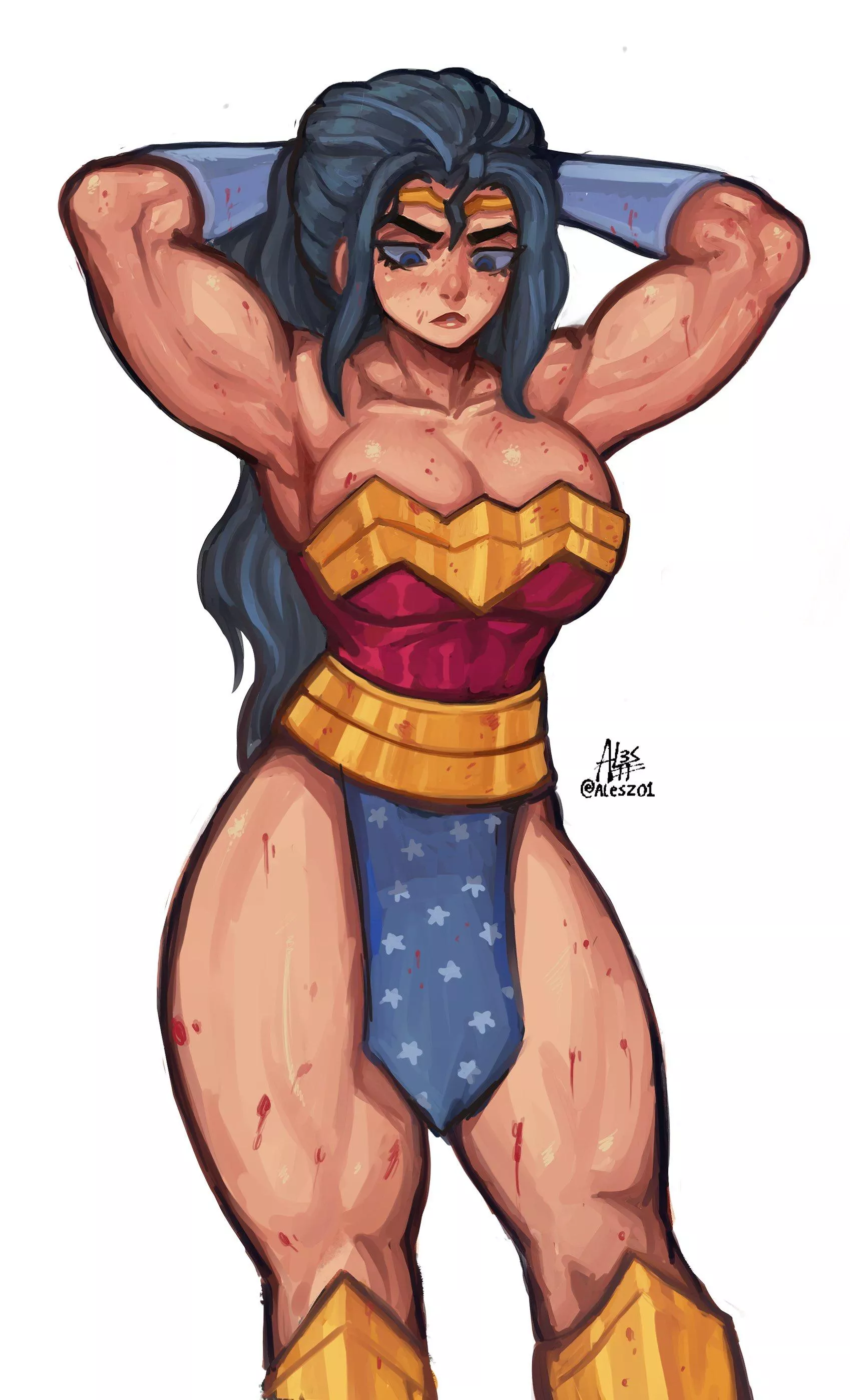 Wonder Woman after a long day.(@Alesz01)[DC]