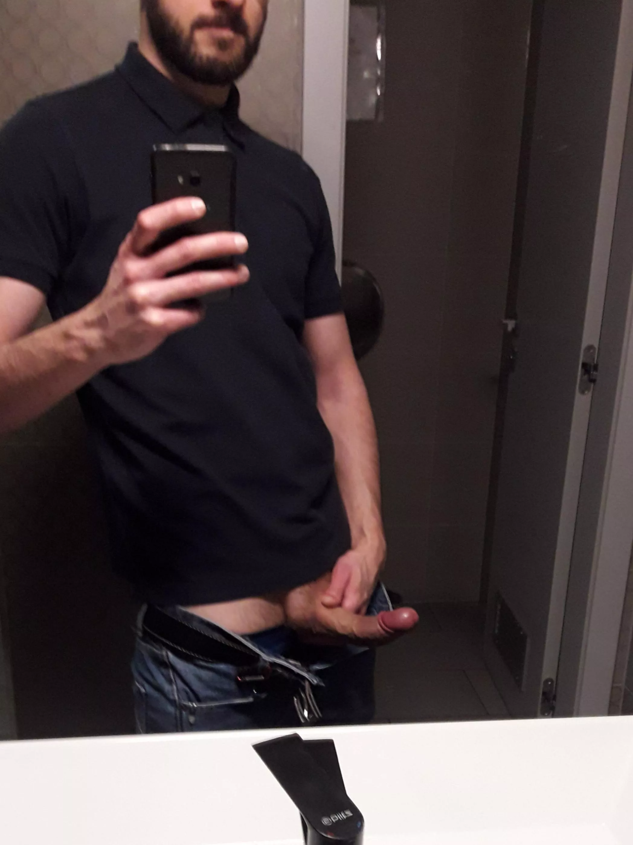 Work bathroom boner